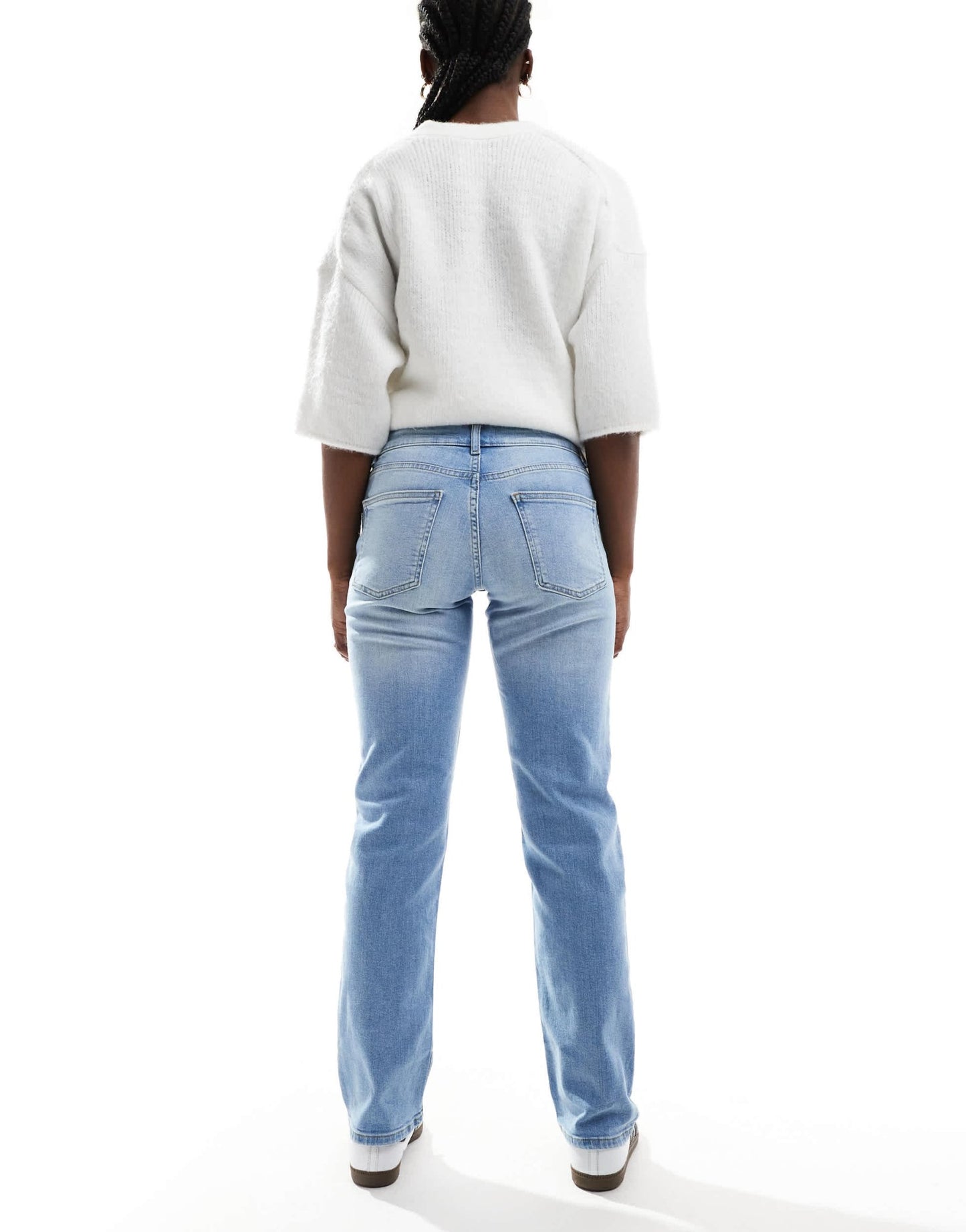 ONLY Lopez low rise straight fit jeans in light blue wash - ASOS Sample Sale