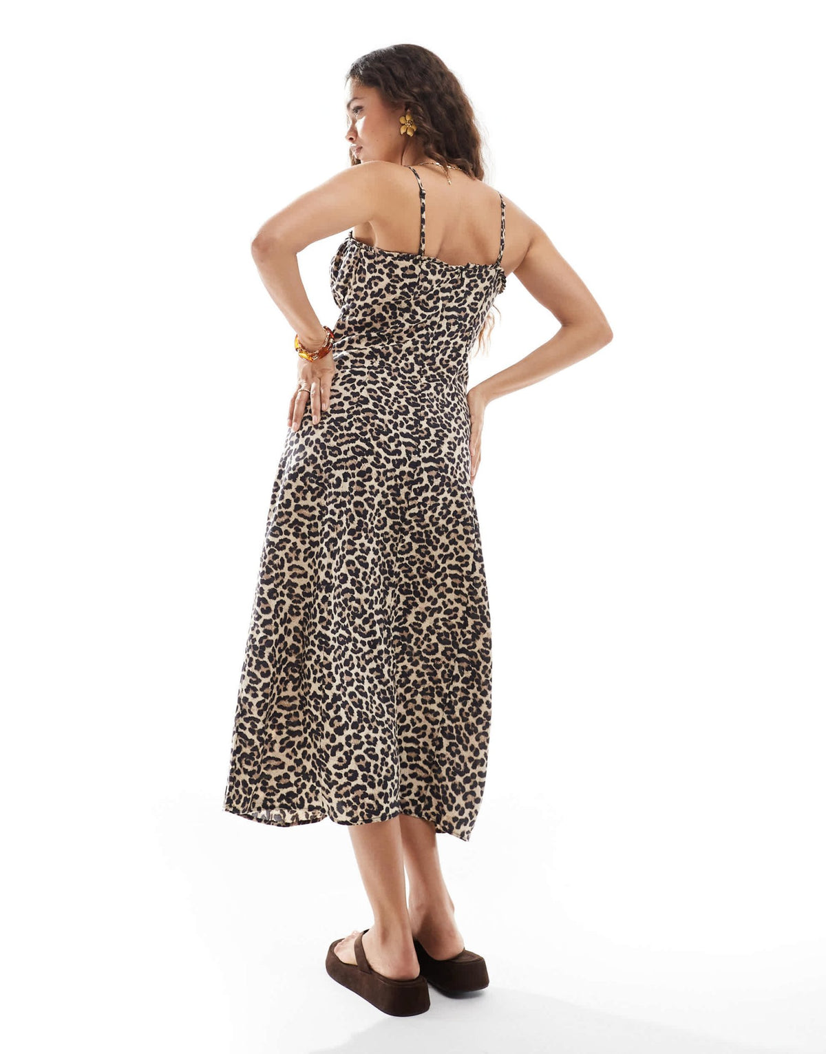 ONLY Petite cami midi dress in leo print - ASOS Sample Sale