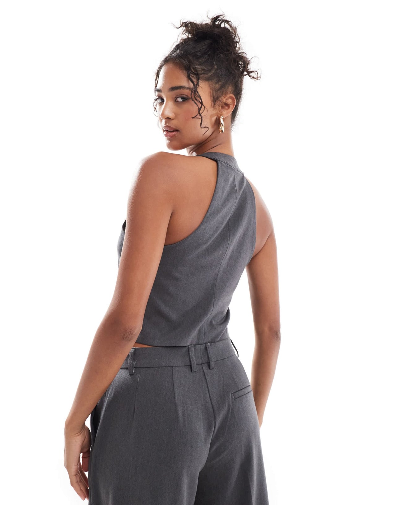 ONLY racer waistcoat co - ord in dark grey - ASOS Sample Sale