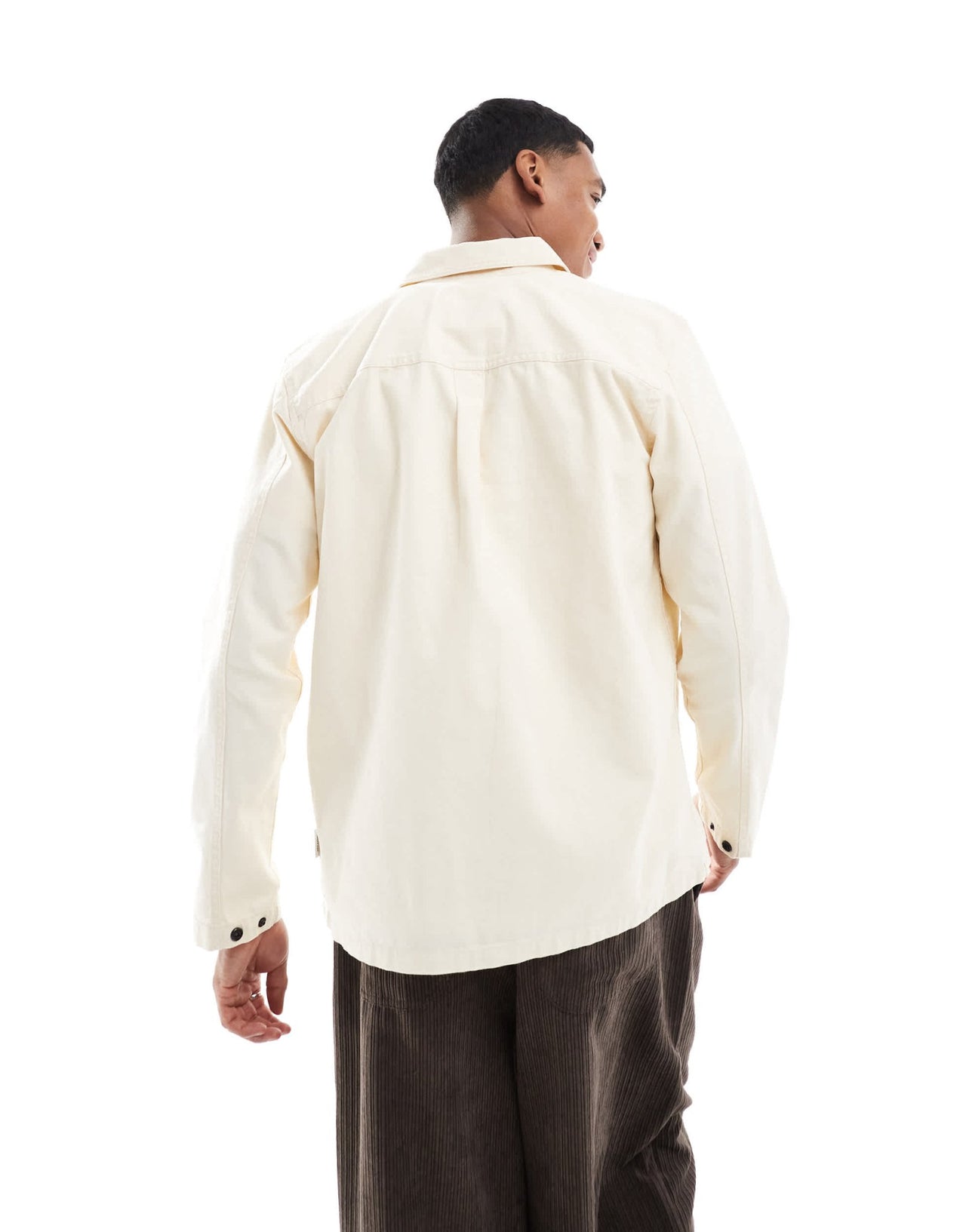 ONLY & SONS canvas utility overshirt in ecru - ASOS Sample Sale