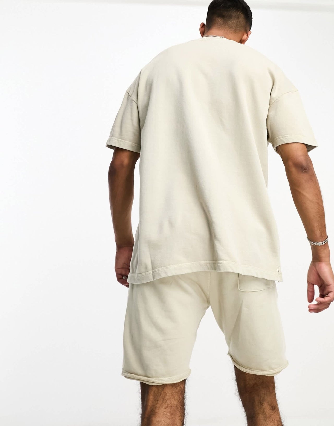 ONLY & SONS co - ord jersey short in washed beige - ASOS Sample Sale