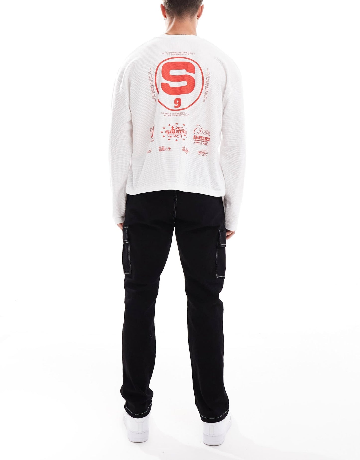 ONLY & SONS Edge straight fit utility pocket jeans with contrast stitch in black - ASOS Sample Sale