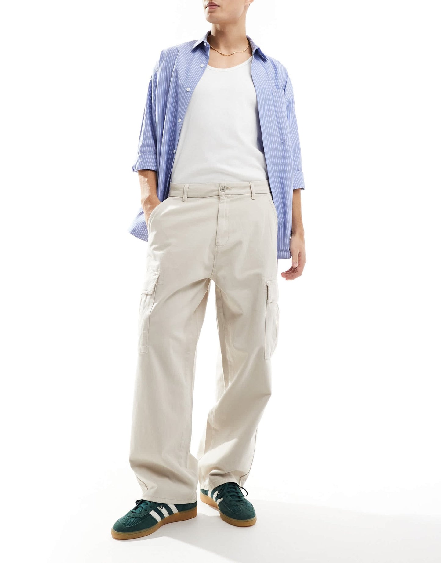 ONLY & SONS loose cargo trouser in beige - ASOS Sample Sale