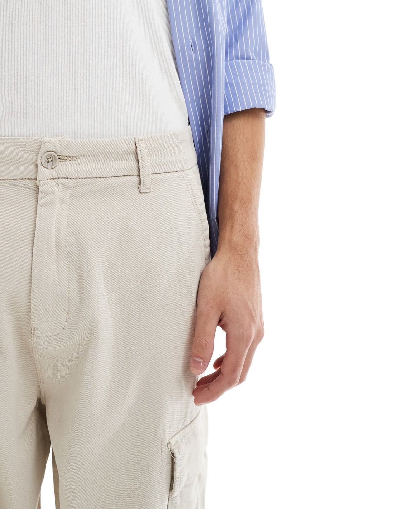 ONLY & SONS loose cargo trouser in beige - ASOS Sample Sale