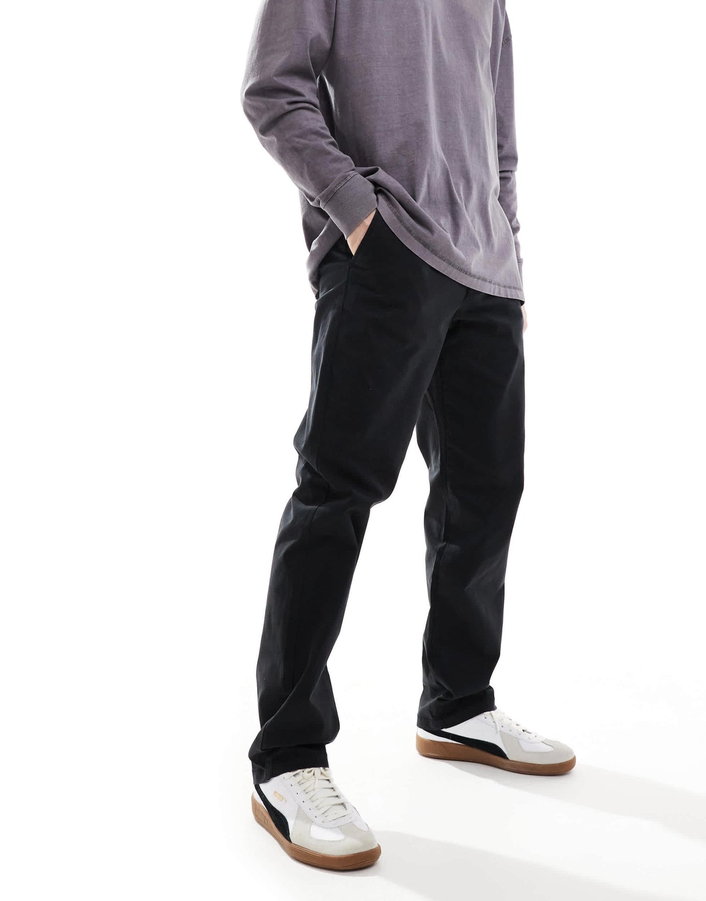 ONLY & SONS loose fit chino in black - ASOS Sample Sale