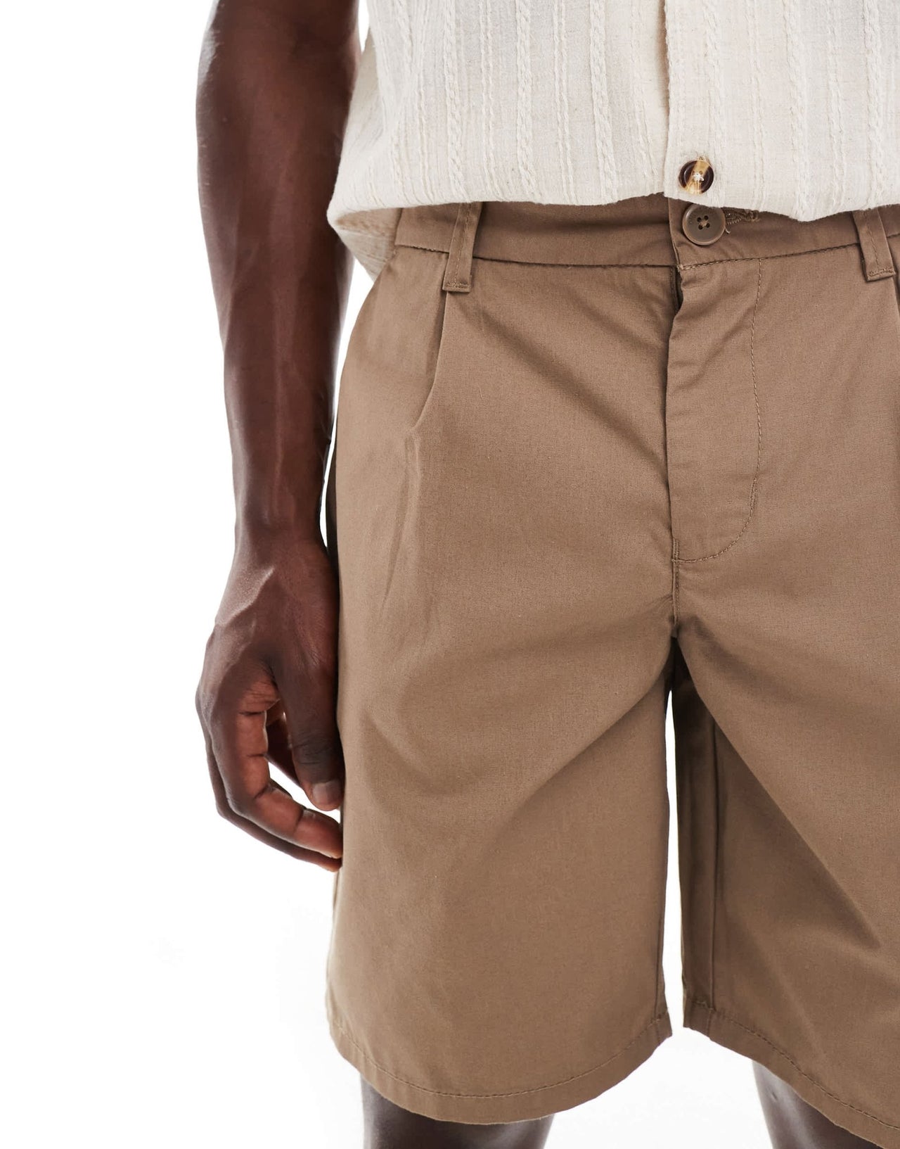 ONLY & SONS loose fit chino shorts in brown - ASOS Sample Sale