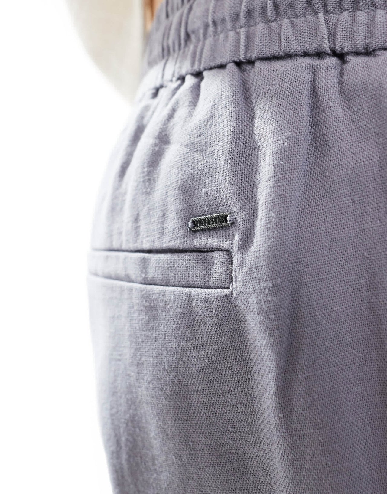 ONLY & SONS loose fit linen mix trouser in washed grey - ASOS Sample Sale