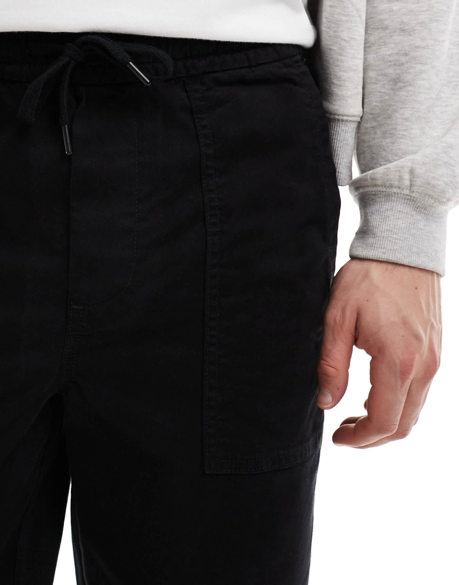 ONLY & SONS loose fit worker trouser in black - ASOS Sample Sale