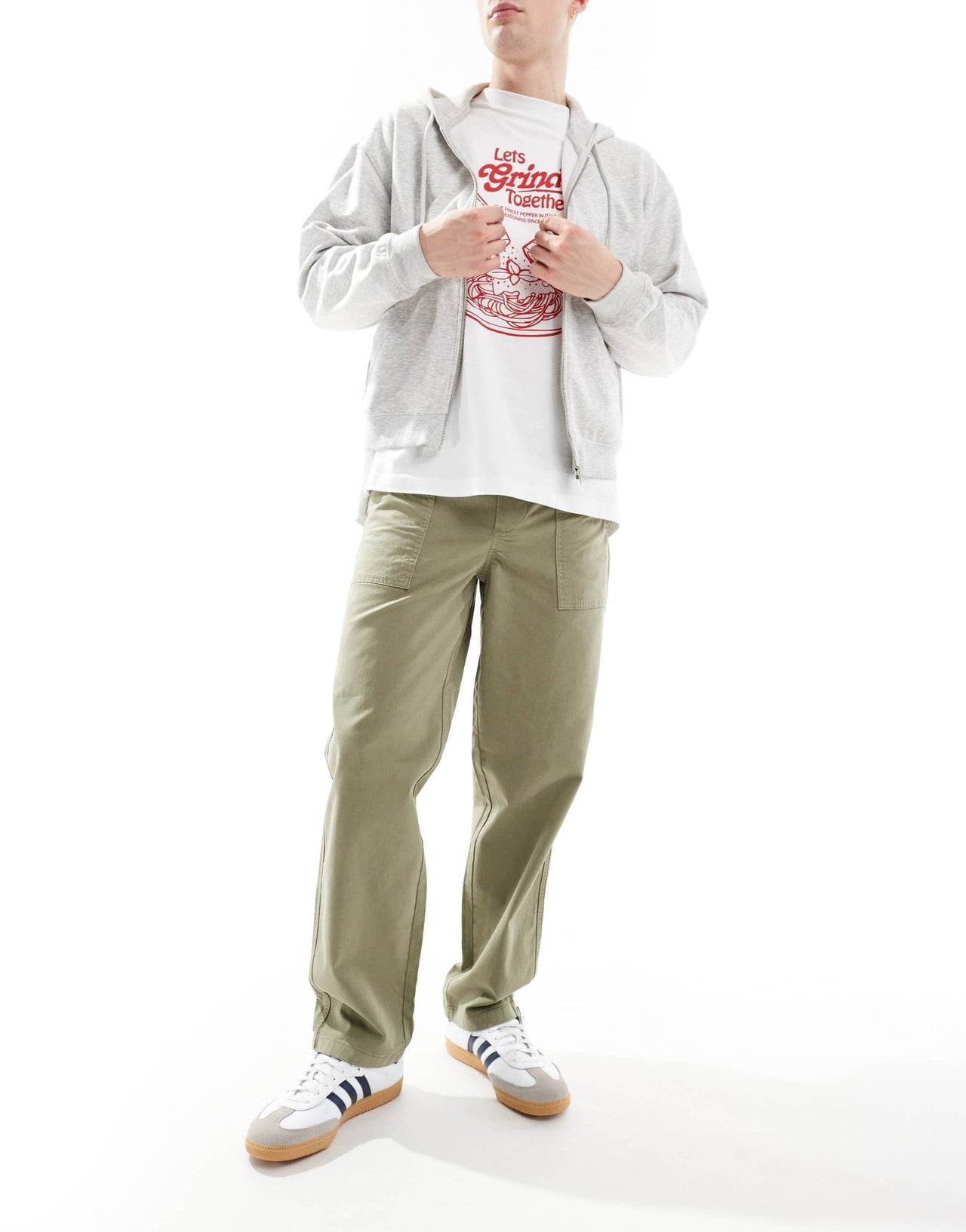 ONLY & SONS loose fit worker trouser in light khaki - ASOS Sample Sale