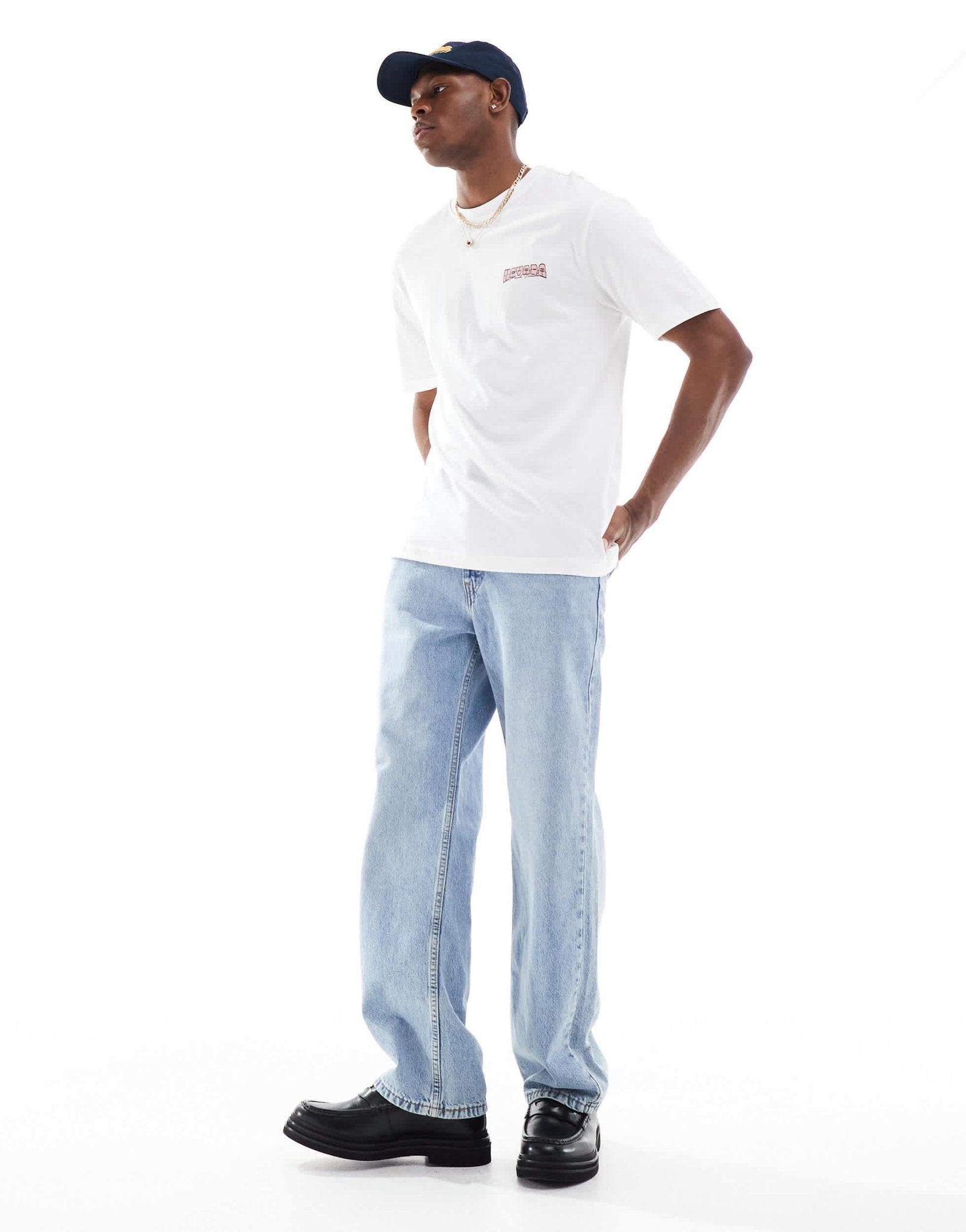ONLY & SONS oversized t-shirt with Nevada back print in white - ASOS Sample Sale