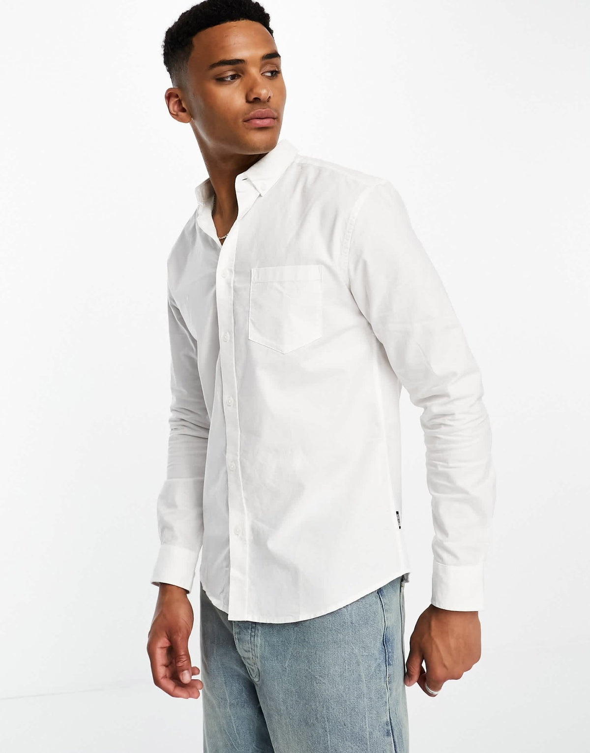 ONLY & SONS oxford shirt in white - ASOS Sample Sale