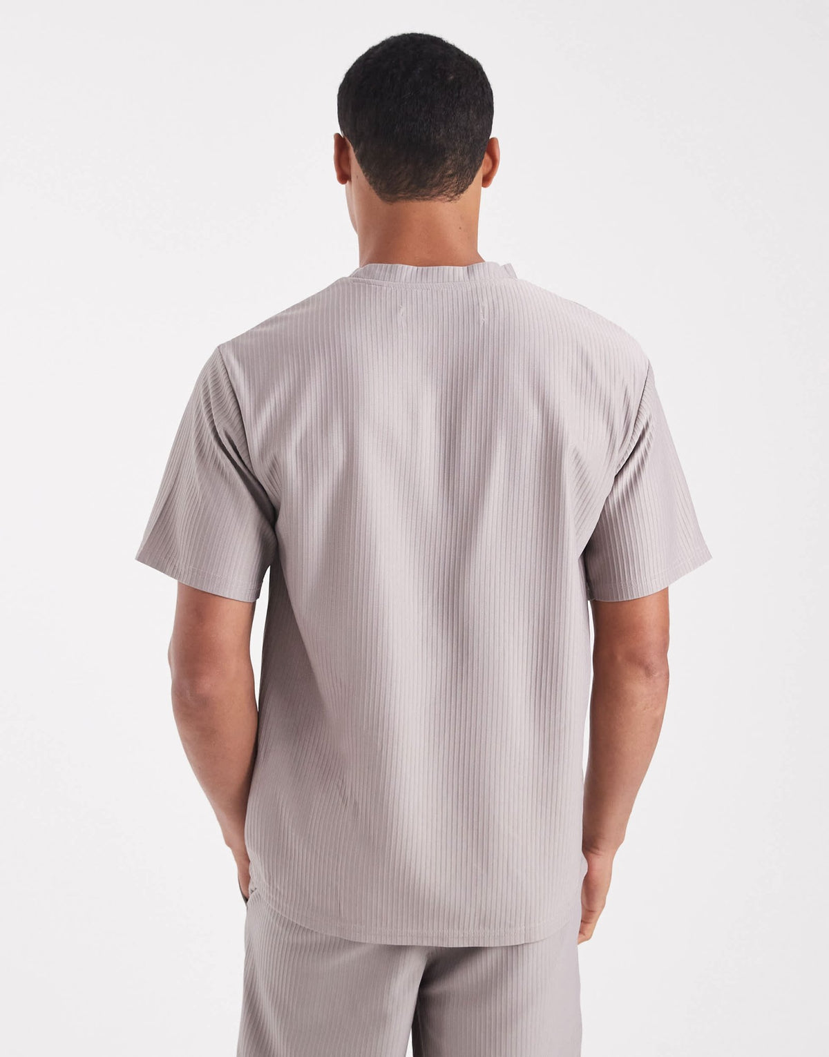 ONLY & SONS plisse oversized t-shirt co-ord in grey - ASOS Sample Sale