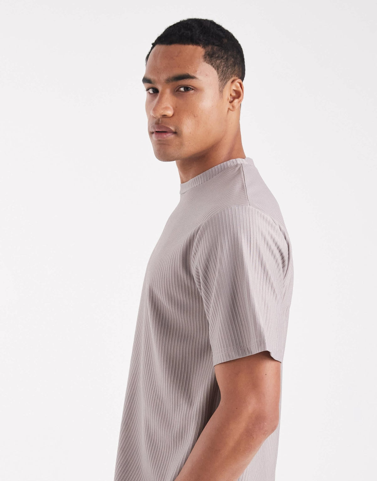 ONLY & SONS plisse oversized t-shirt co-ord in grey - ASOS Sample Sale