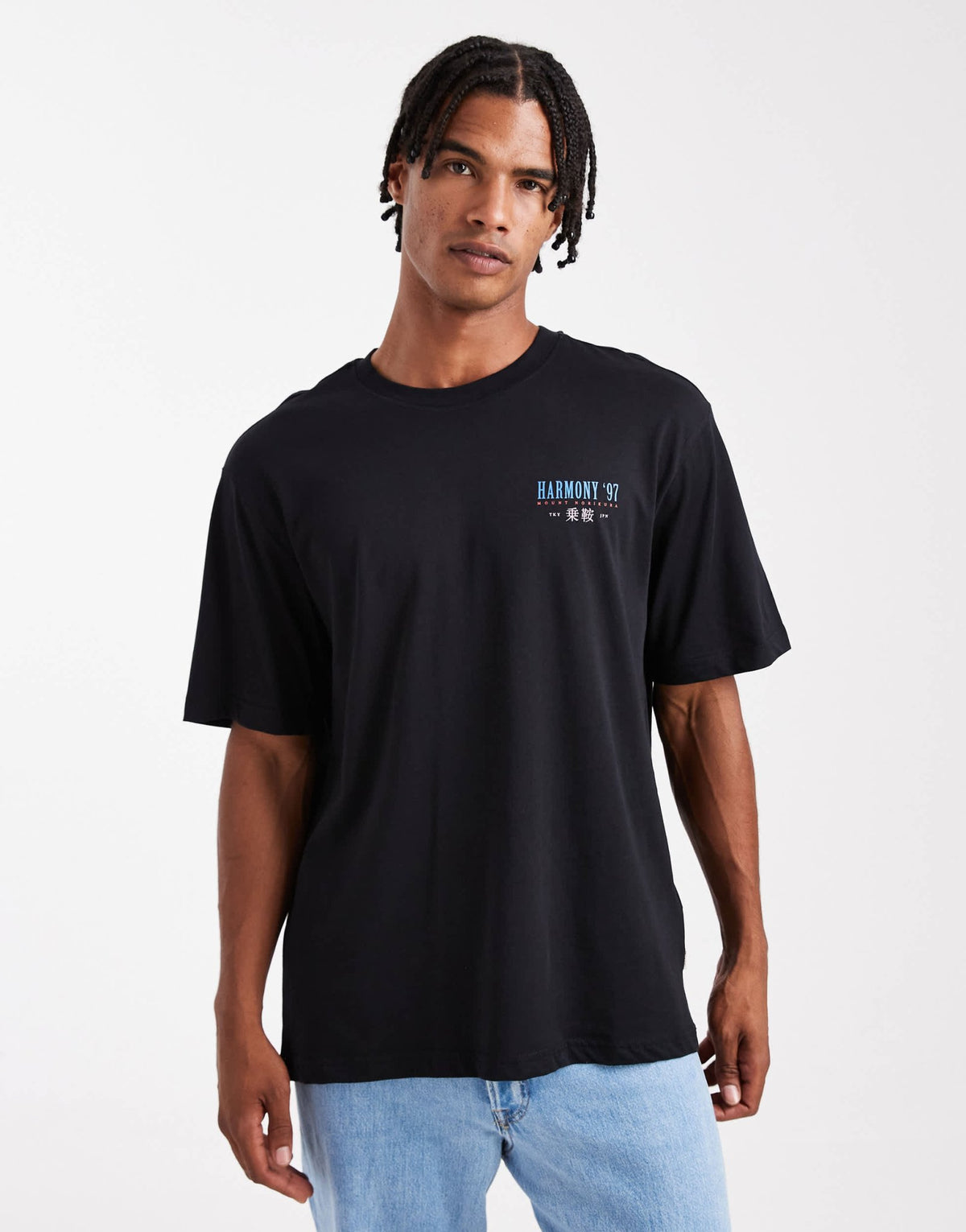 ONLY & SONS relaxed fit t-shirt with harmony 97 back print in black - ASOS Sample Sale