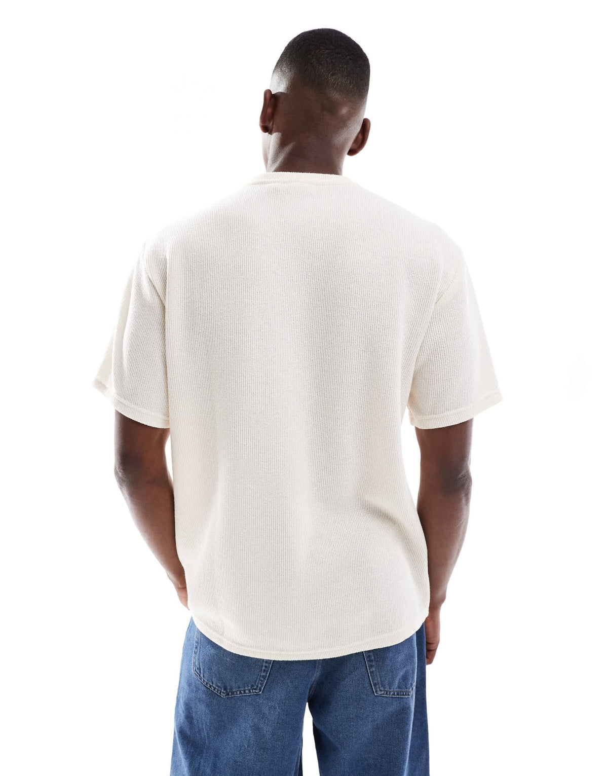 ONLY & SONS relaxed fit textured t-shirt in ecru - ASOS Sample Sale