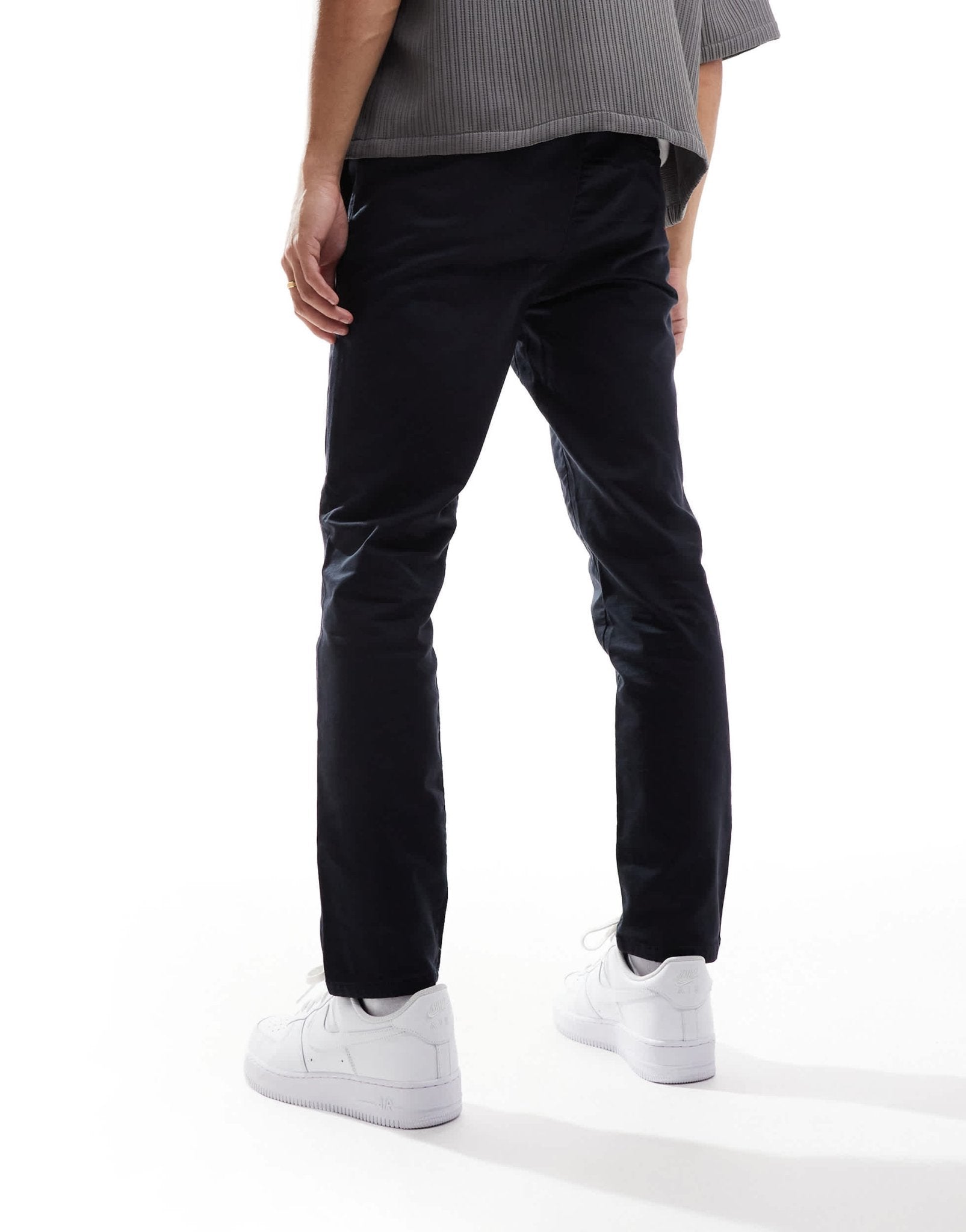 ONLY & SONS tapered casual trouser in navy - ASOS Sample Sale