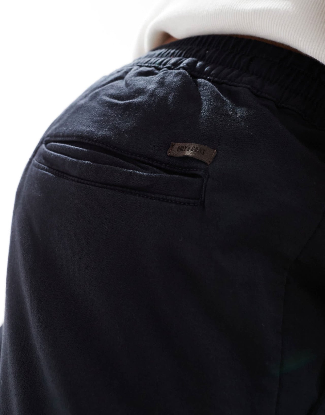 ONLY & SONS tapered casual trouser in navy - ASOS Sample Sale