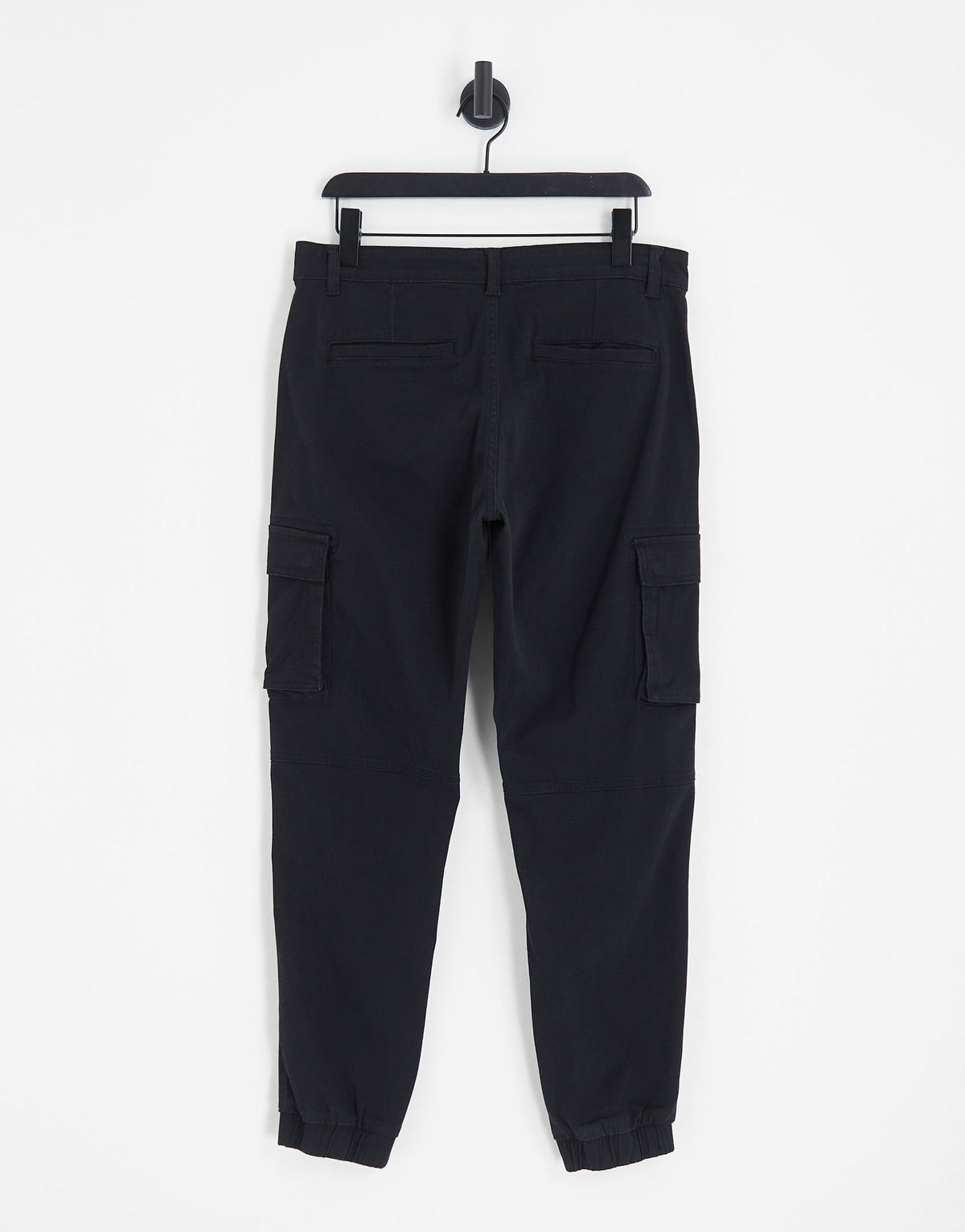 ONLY & SONS tapered fit cuffed cargo trousers in black - ASOS Sample Sale