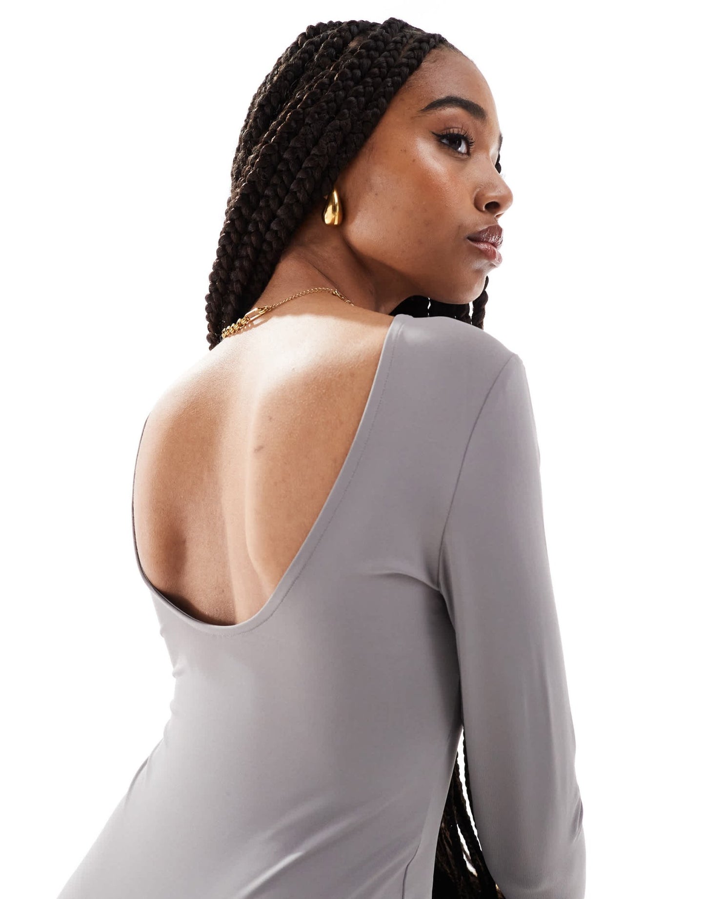 ONLY Tall slinky seamless maxi dress in light grey - ASOS Sample Sale