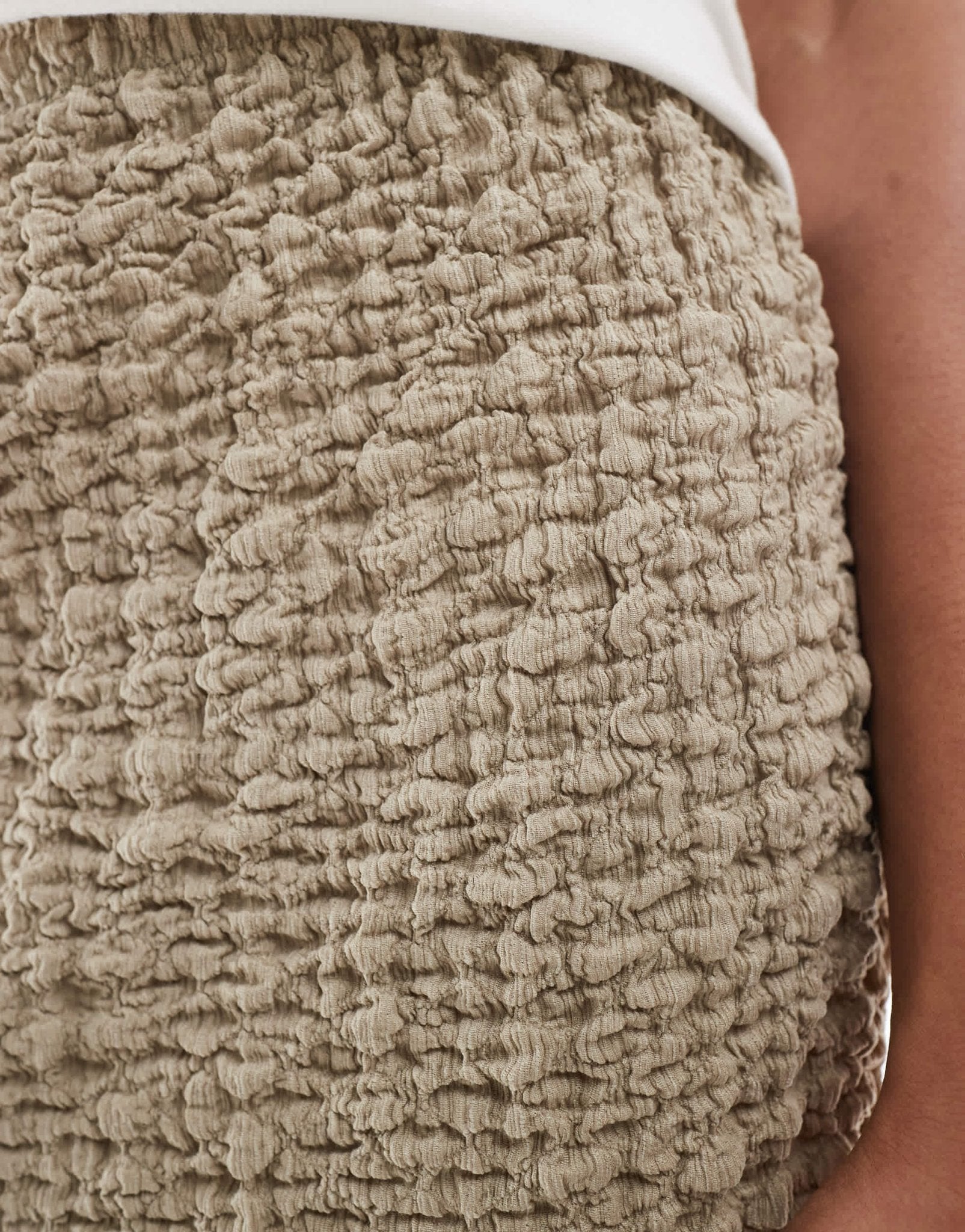 ONLY Tall textured wide leg trousers in beige - ASOS Sample Sale