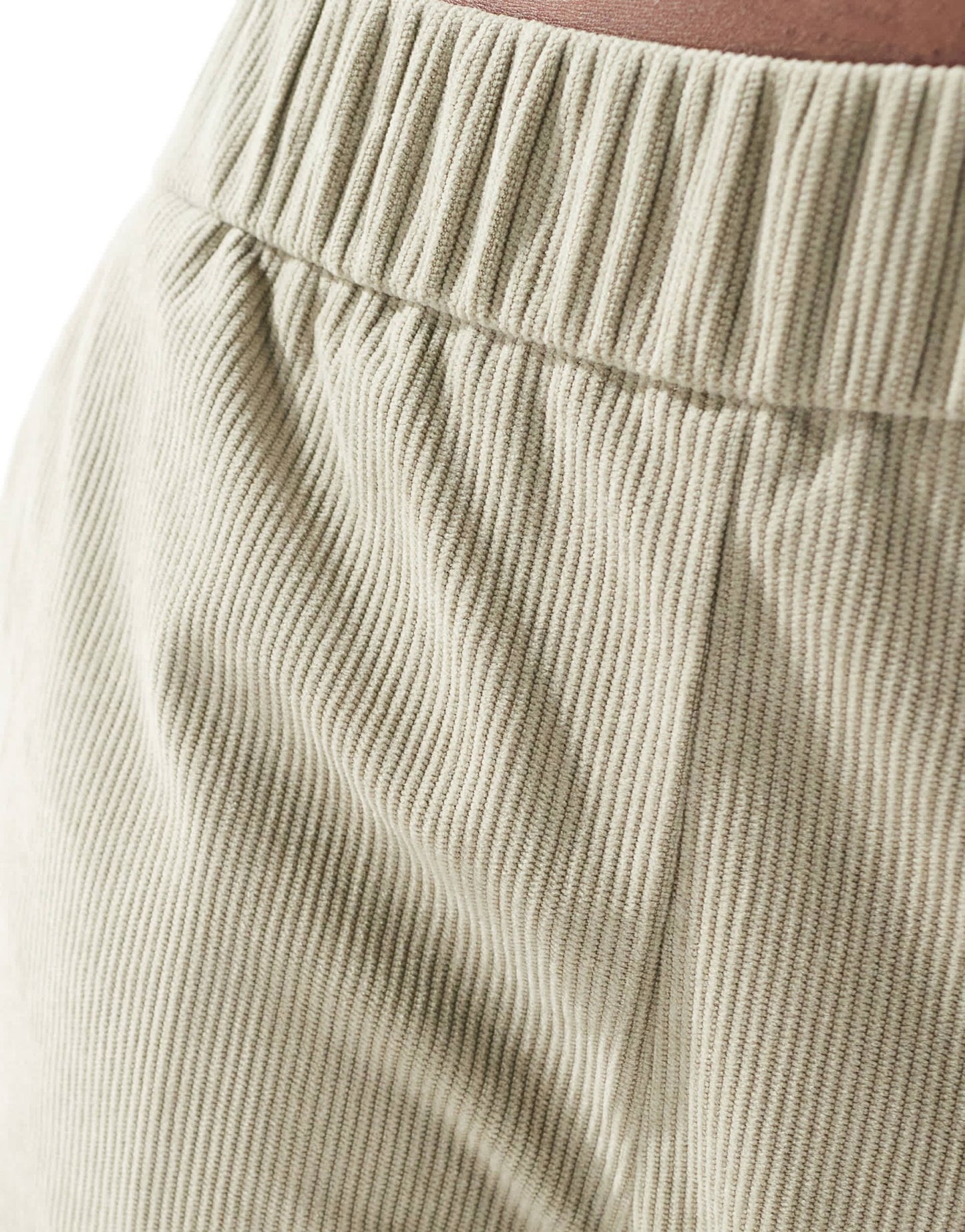 ONLY wide leg pull on cord trouser in sage - ASOS Sample Sale