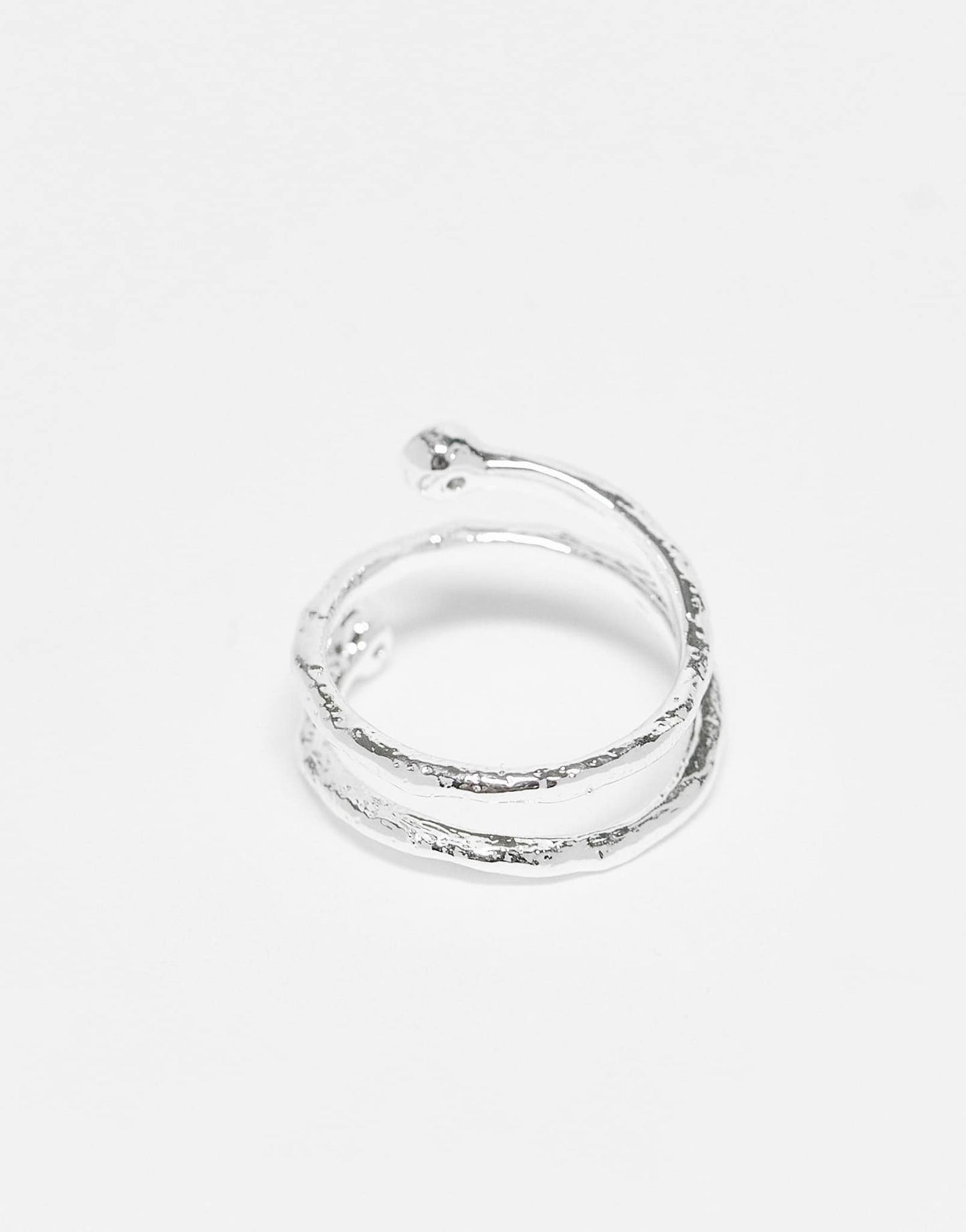 Orelia motel crystal wrap ring in sterling silver - ASOS Sample Sale