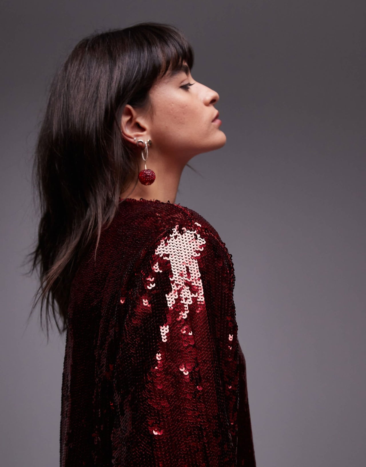 & Other Stories all over sequin mini dress in red - ASOS Sample Sale