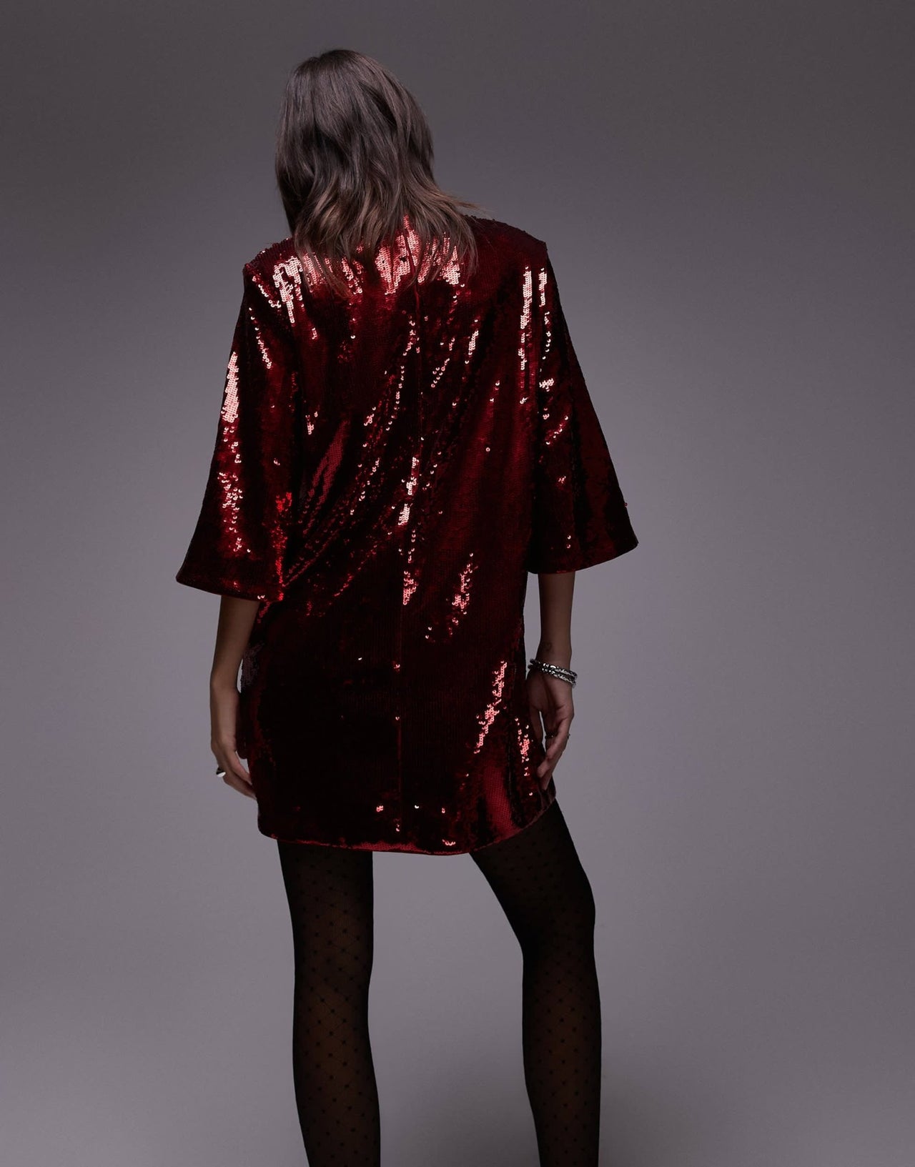 & Other Stories all over sequin mini dress in red - ASOS Sample Sale