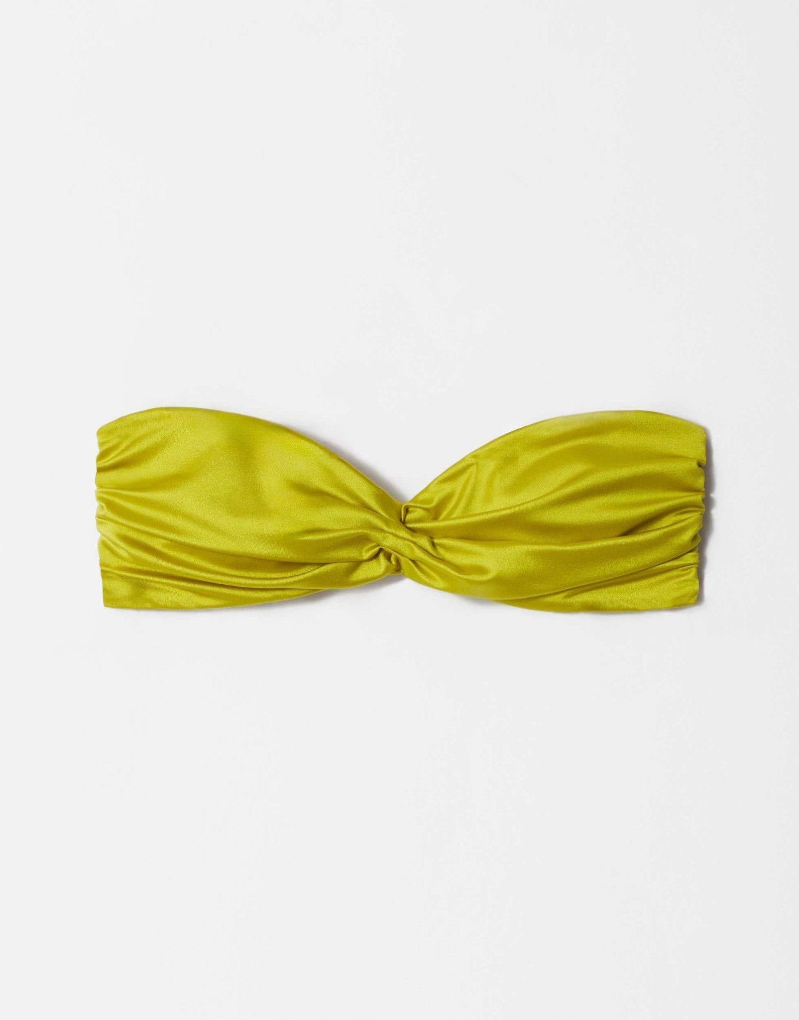 & Other Stories bandeau bikini top with removeable padding in green - ASOS Sample Sale