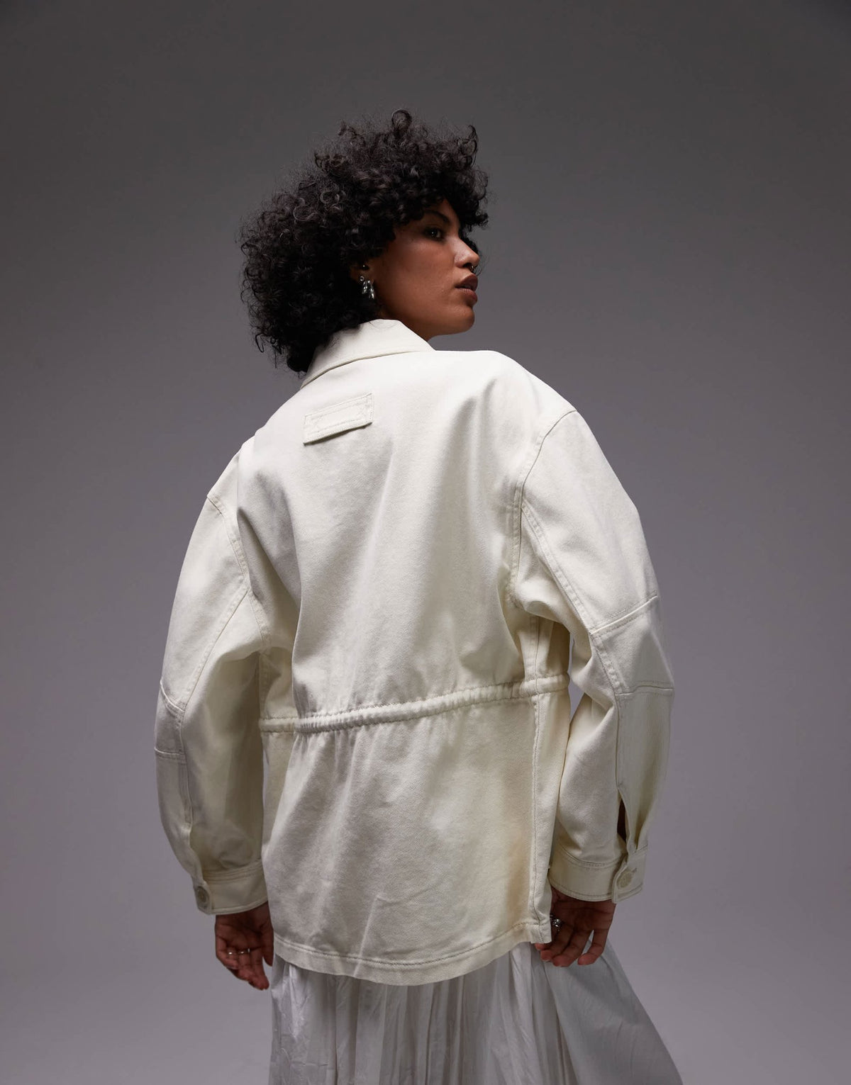 & Other Stories barn jacket with cinched in waist detail in off white - ASOS Sample Sale