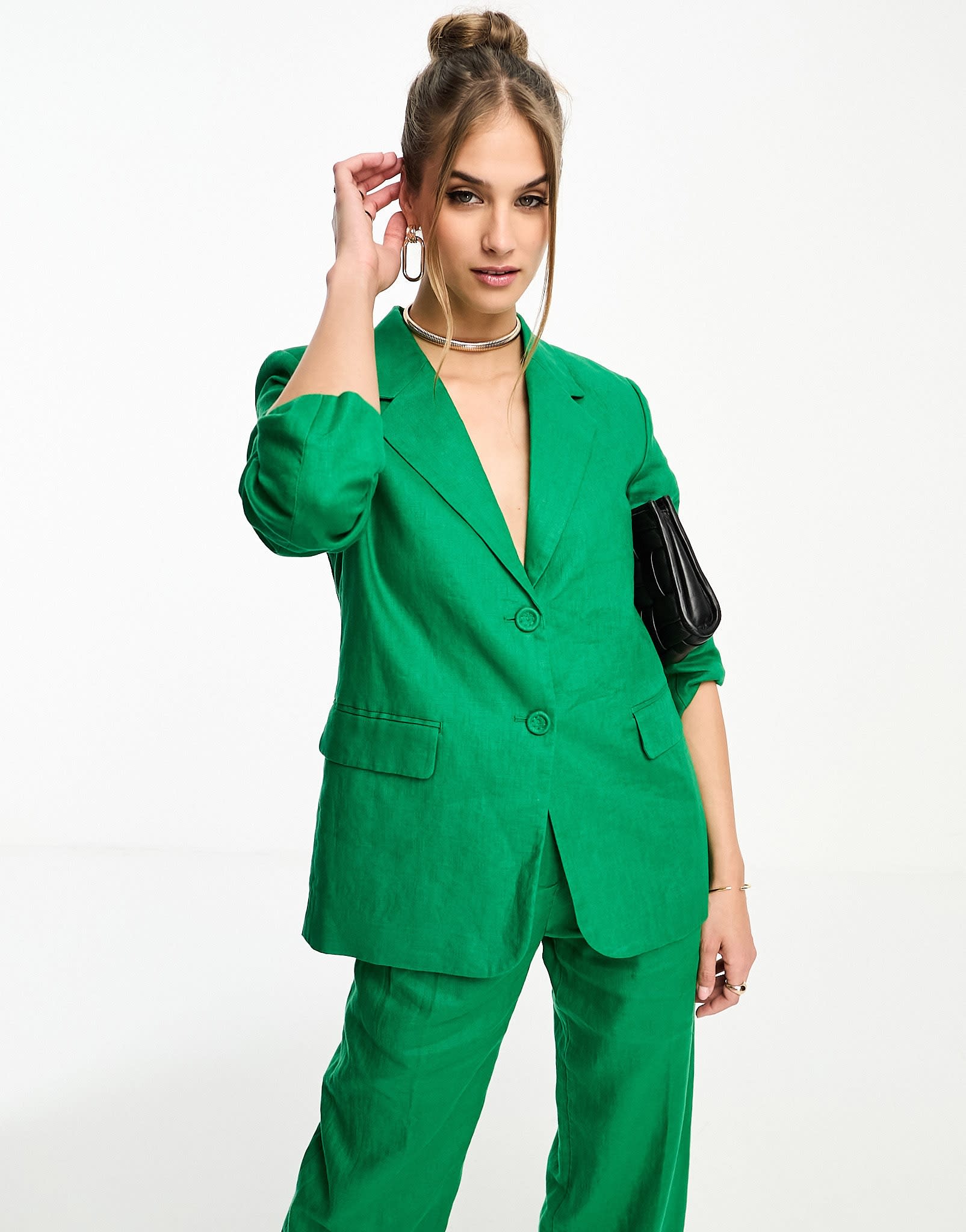 & Other Stories co - ord linen blazer in green - ASOS Sample Sale