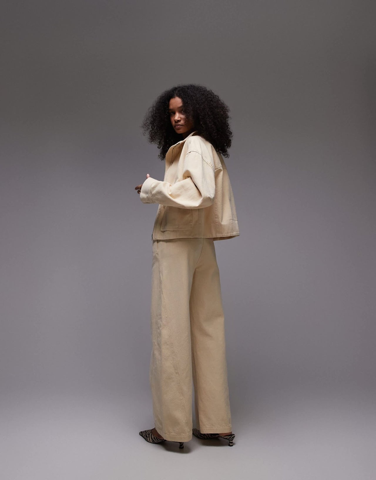 & Other Stories co - ord tailored relaxed straight fit trousers in buttermilk yellow - ASOS Sample Sale
