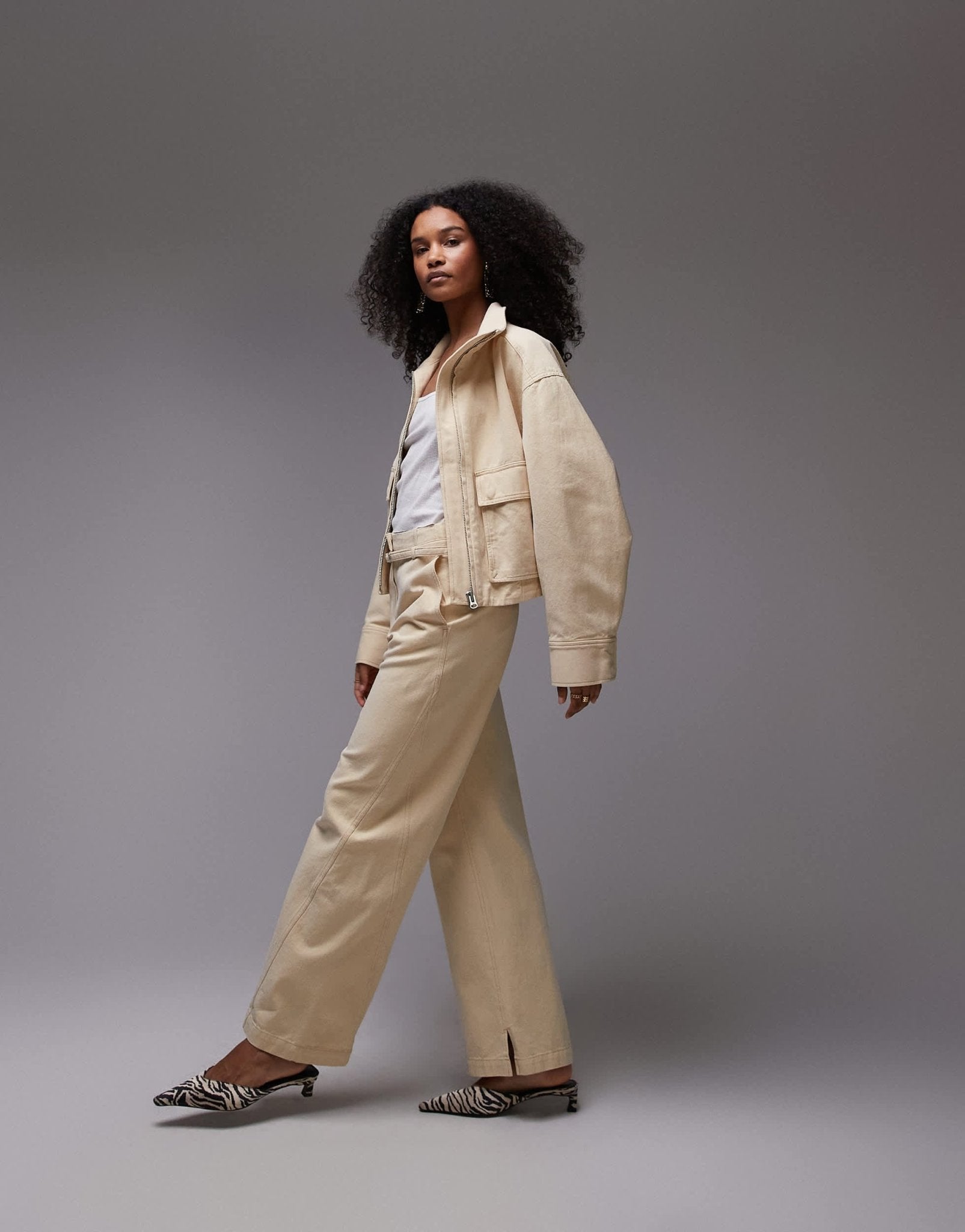 & Other Stories co - ord tailored relaxed straight fit trousers in buttermilk yellow - ASOS Sample Sale
