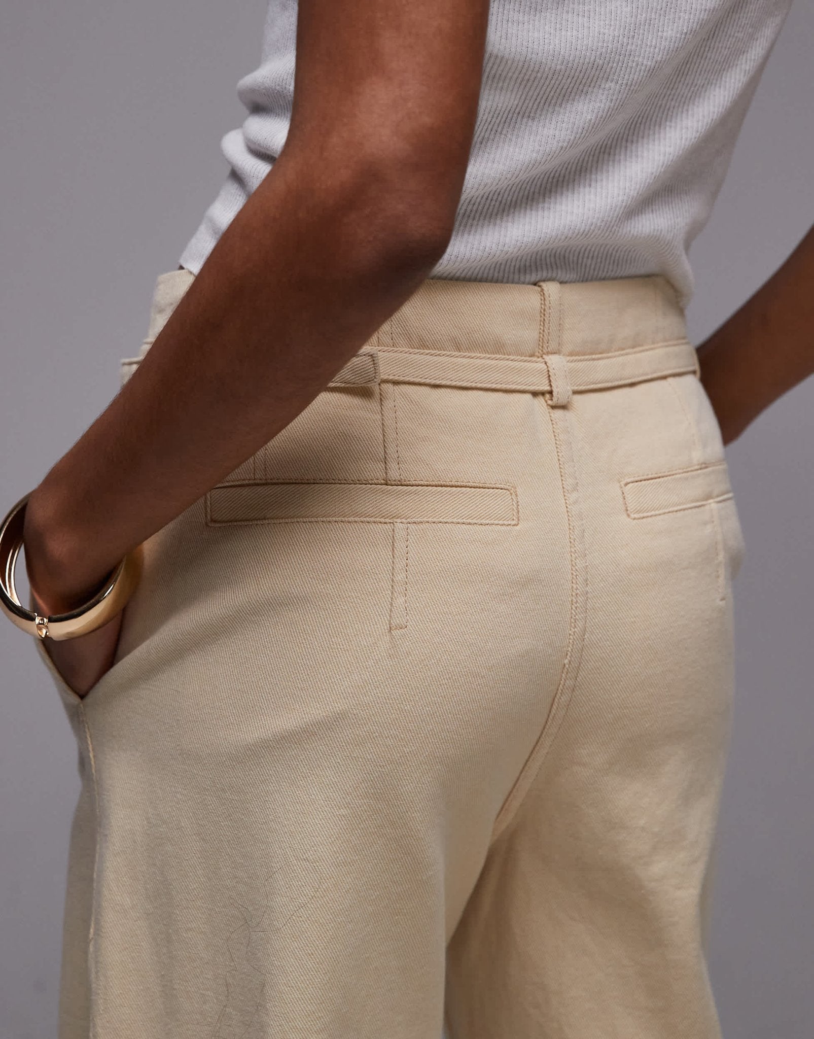 & Other Stories co - ord tailored relaxed straight fit trousers in buttermilk yellow - ASOS Sample Sale