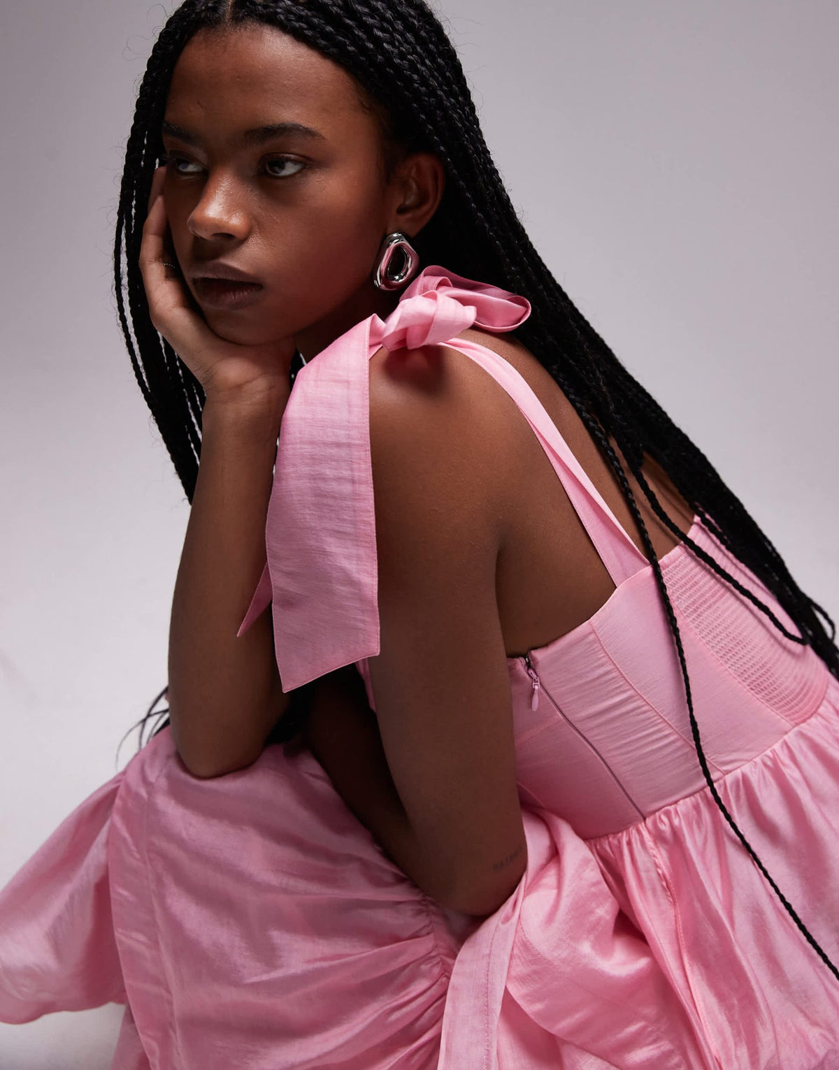 & Other Stories corset front tiered maxi dress in pink - ASOS Sample Sale