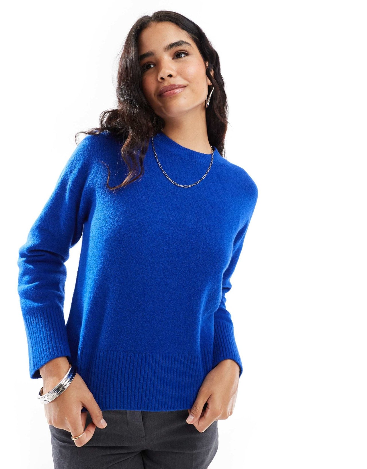 & Other Stories crew neck jumper in blue - ASOS Sample Sale