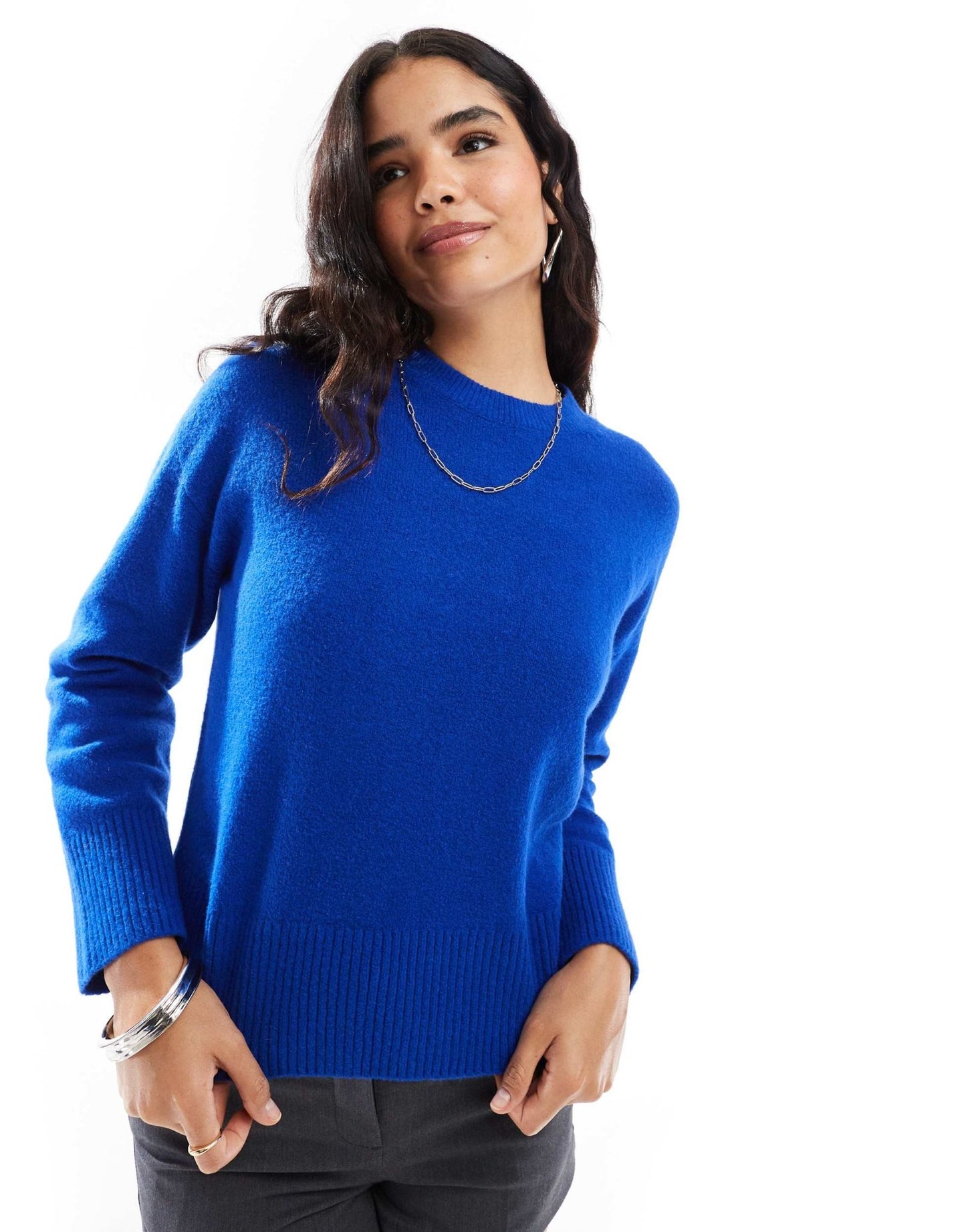 & Other Stories crew neck jumper in blue - ASOS Sample Sale