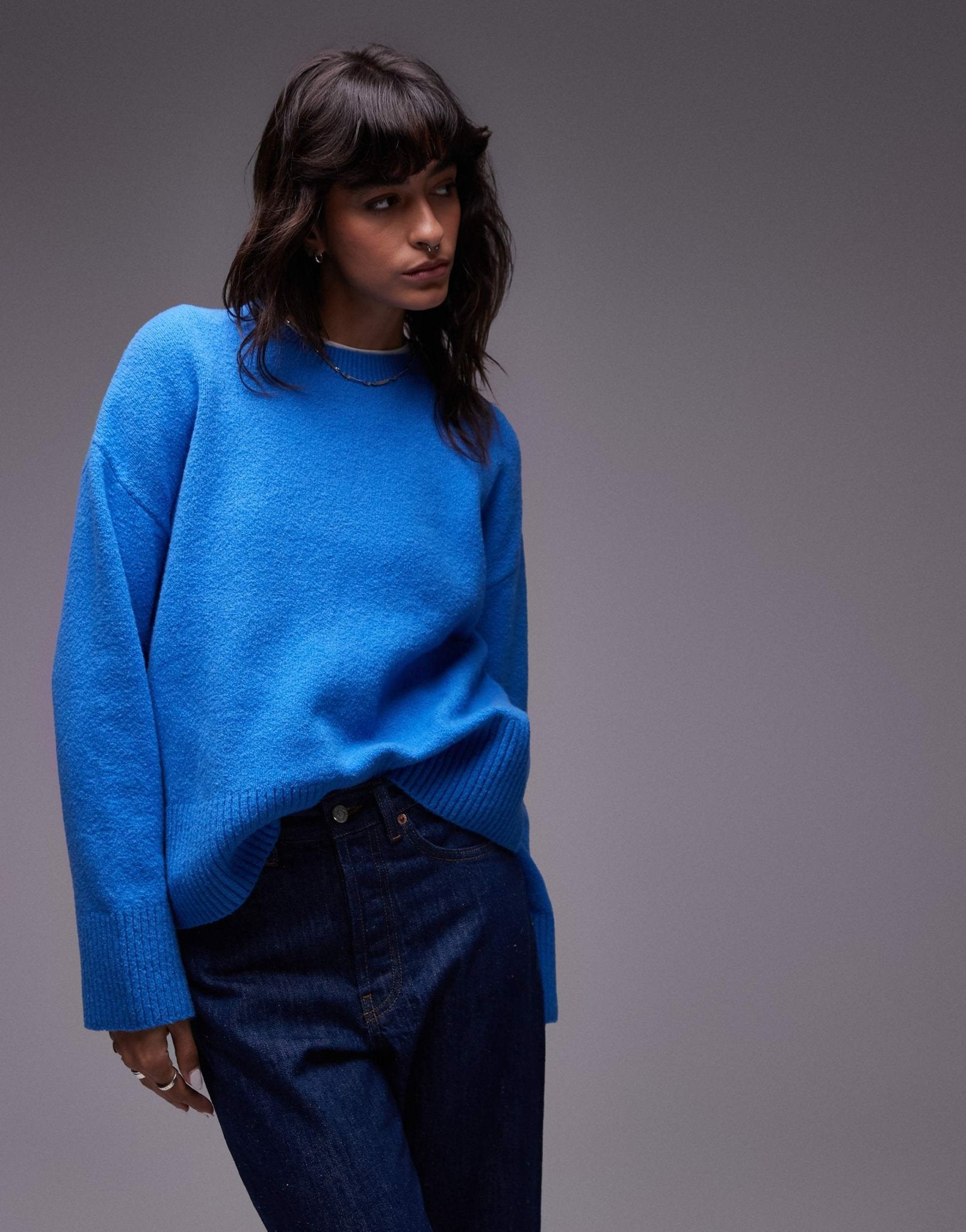 & Other Stories crew neck jumper in blue - ASOS Sample Sale