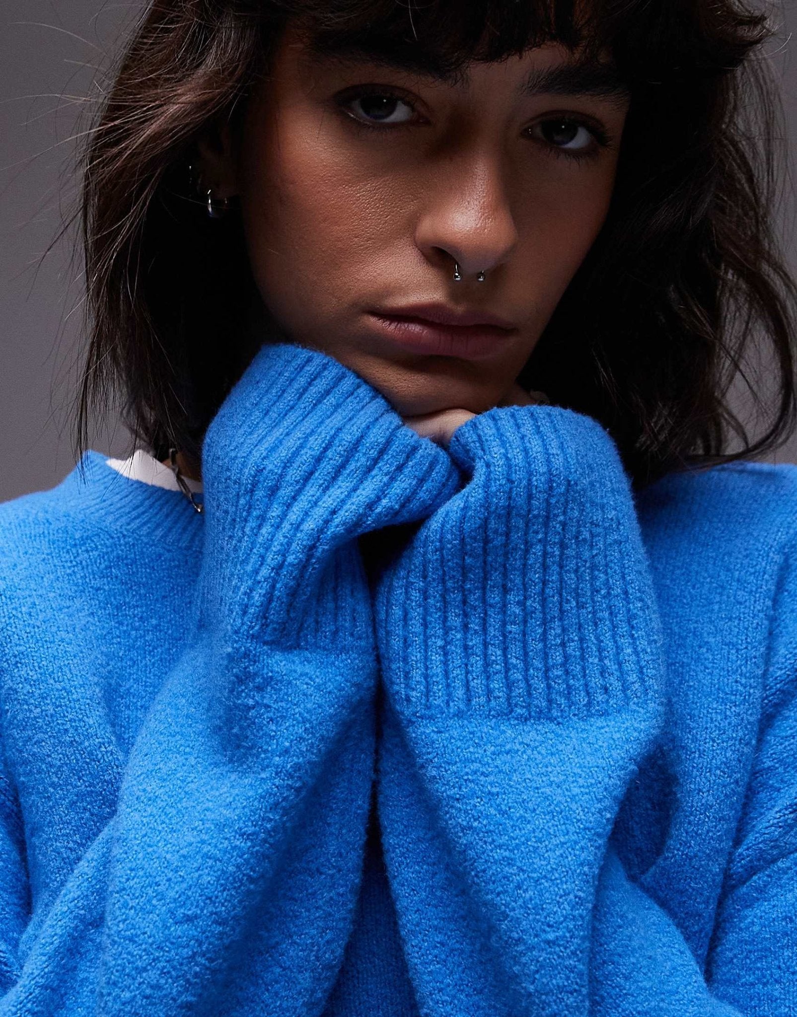 & Other Stories crew neck jumper in blue - ASOS Sample Sale