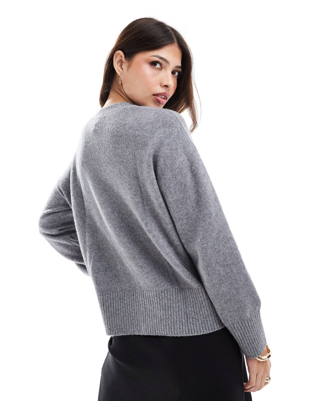 & Other Stories crew neck jumper in grey melange - ASOS Sample Sale