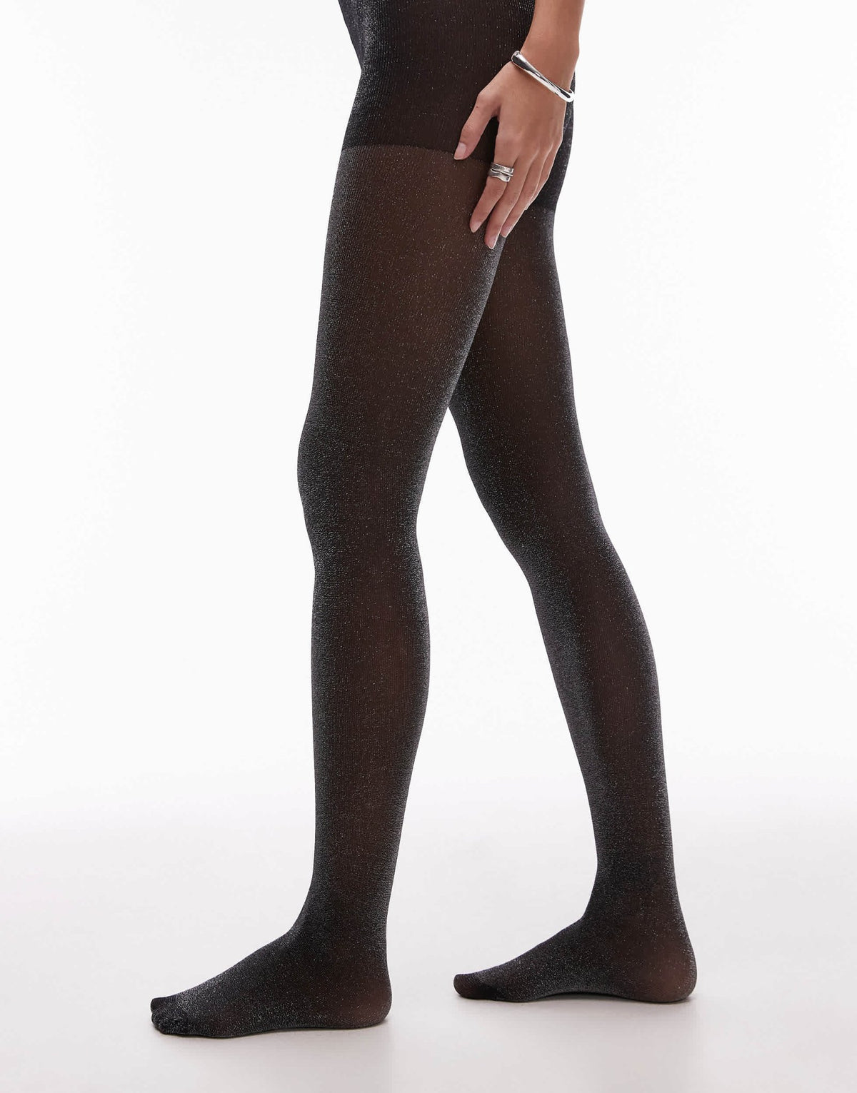 & Other Stories glitter tights in black - ASOS Sample Sale