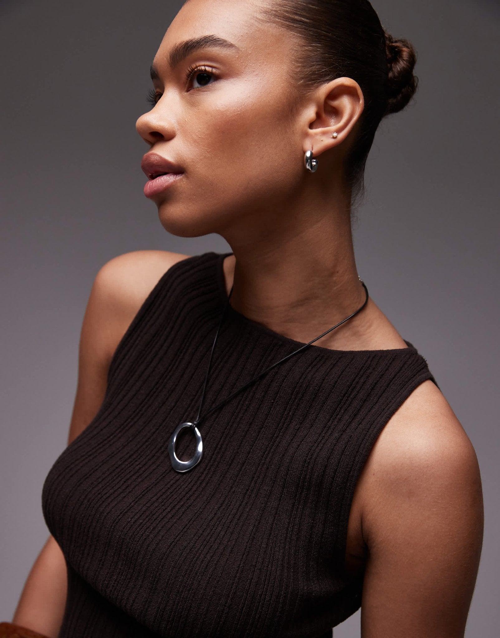& Other Stories knitted rib bandeau mini dress in brown - ASOS Sample Sale