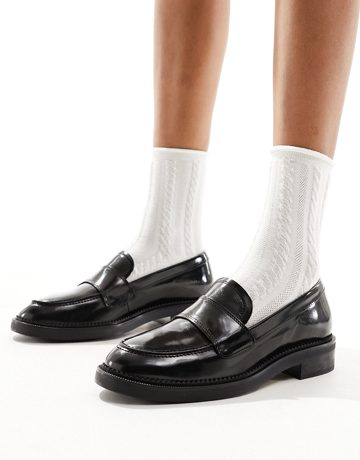 & Other Stories leather loafers in black - ASOS Sample Sale