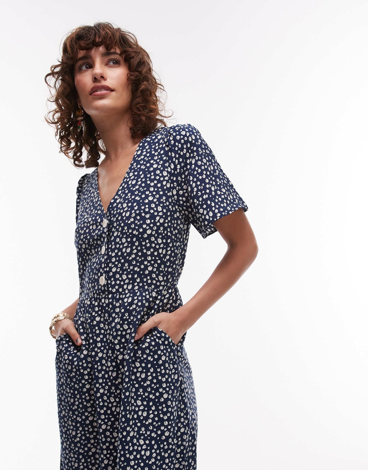 & Other Stories midaxi shirt dress with handkerchief hem in blue - ASOS Sample Sale