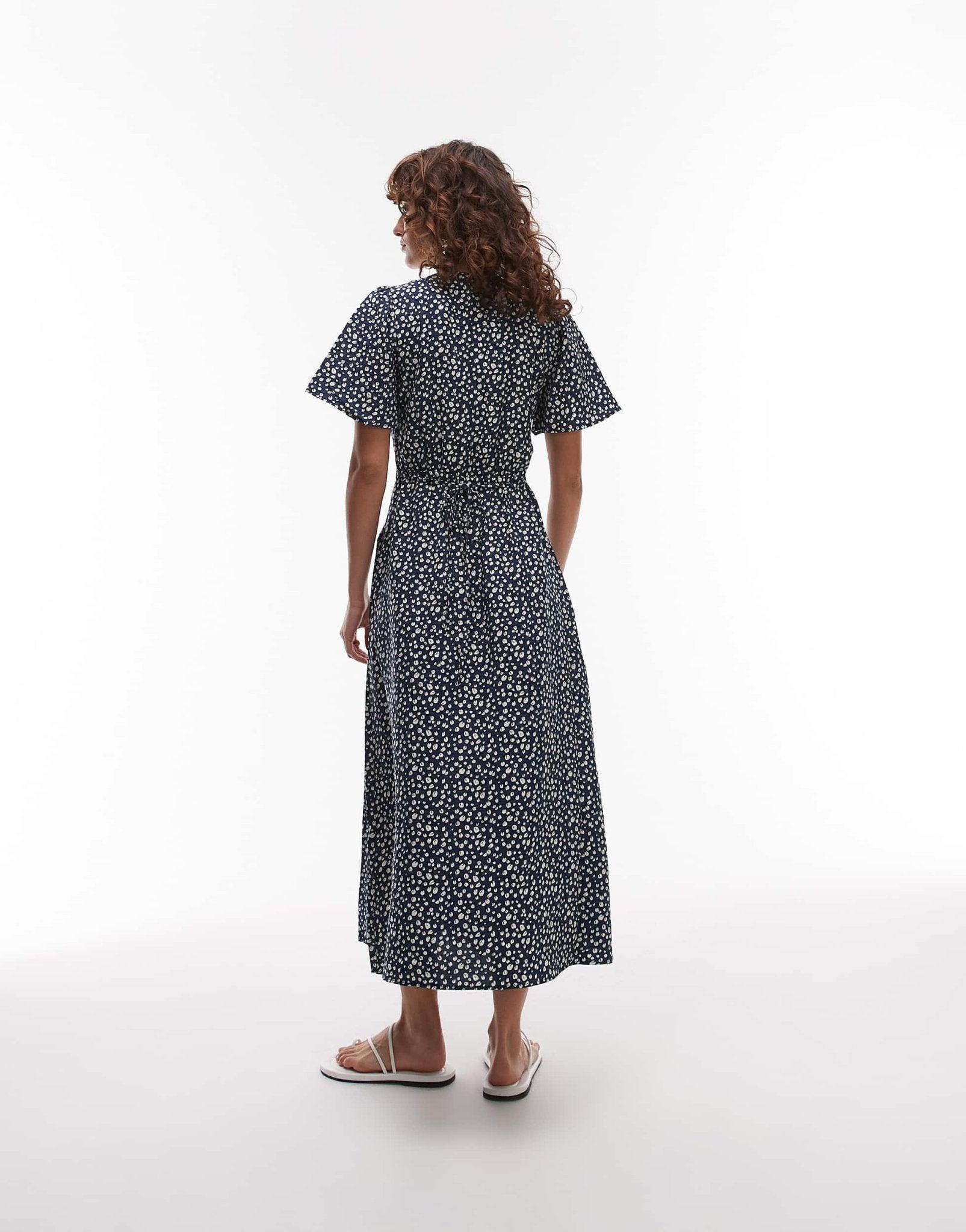 & Other Stories midaxi shirt dress with handkerchief hem in blue - ASOS Sample Sale
