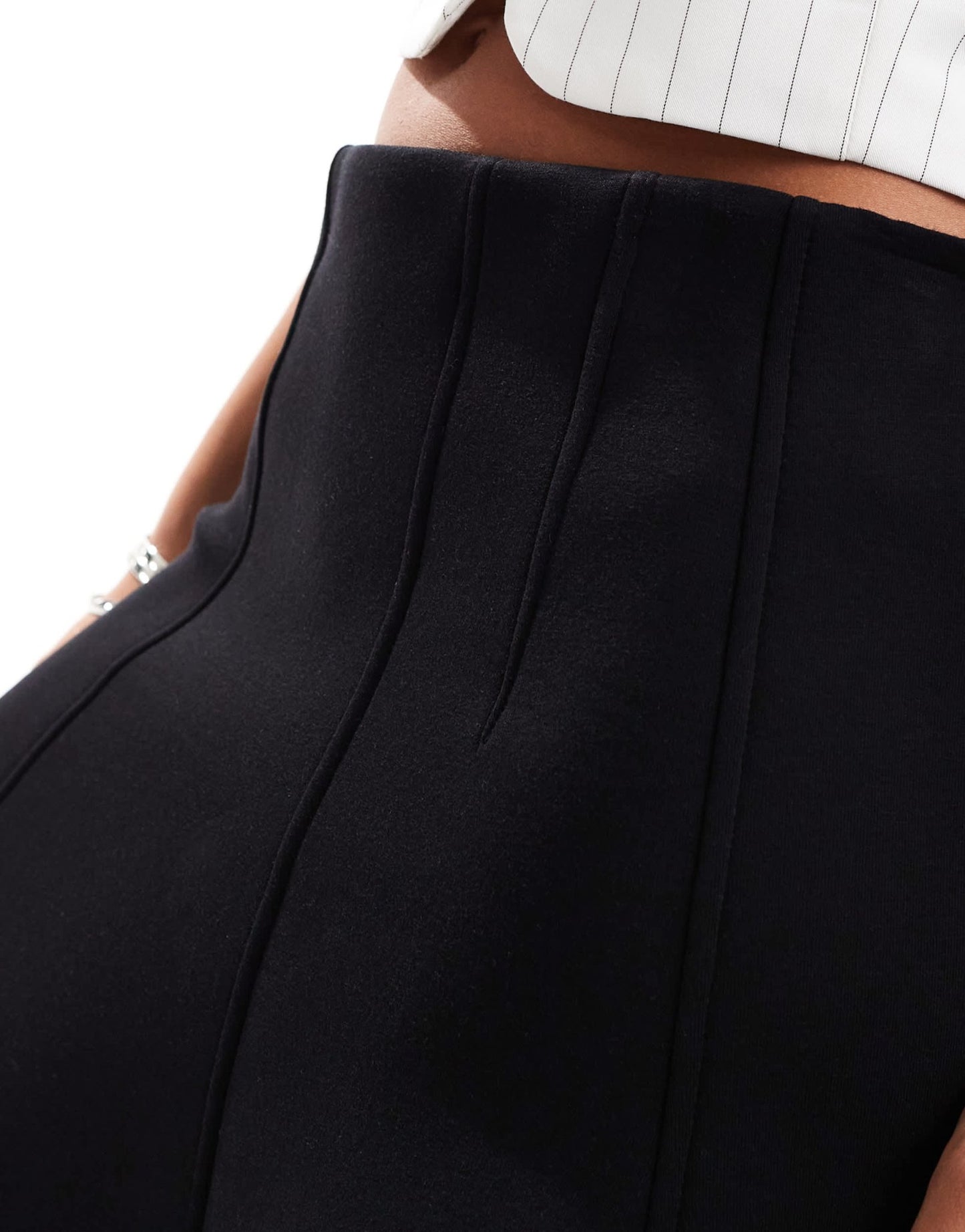 & Other Stories Mini Skirt in Black in Scuba-Style Fabric - ASOS Sample Sale
