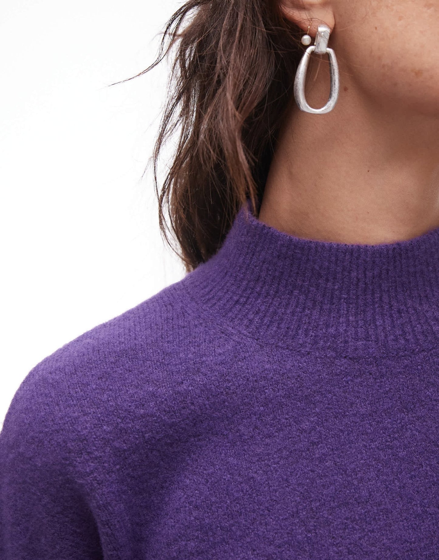 & Other Stories mock neck jumper in purple - ASOS Sample Sale
