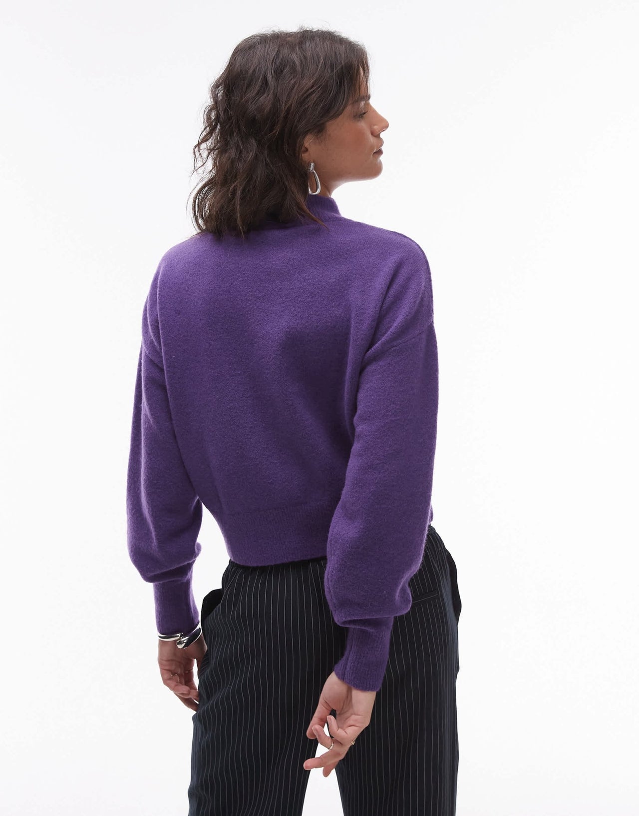 & Other Stories mock neck jumper in purple - ASOS Sample Sale