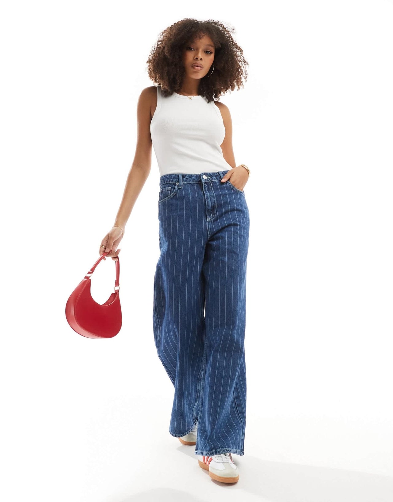 & Other Stories racer back vest top in white - ASOS Sample Sale