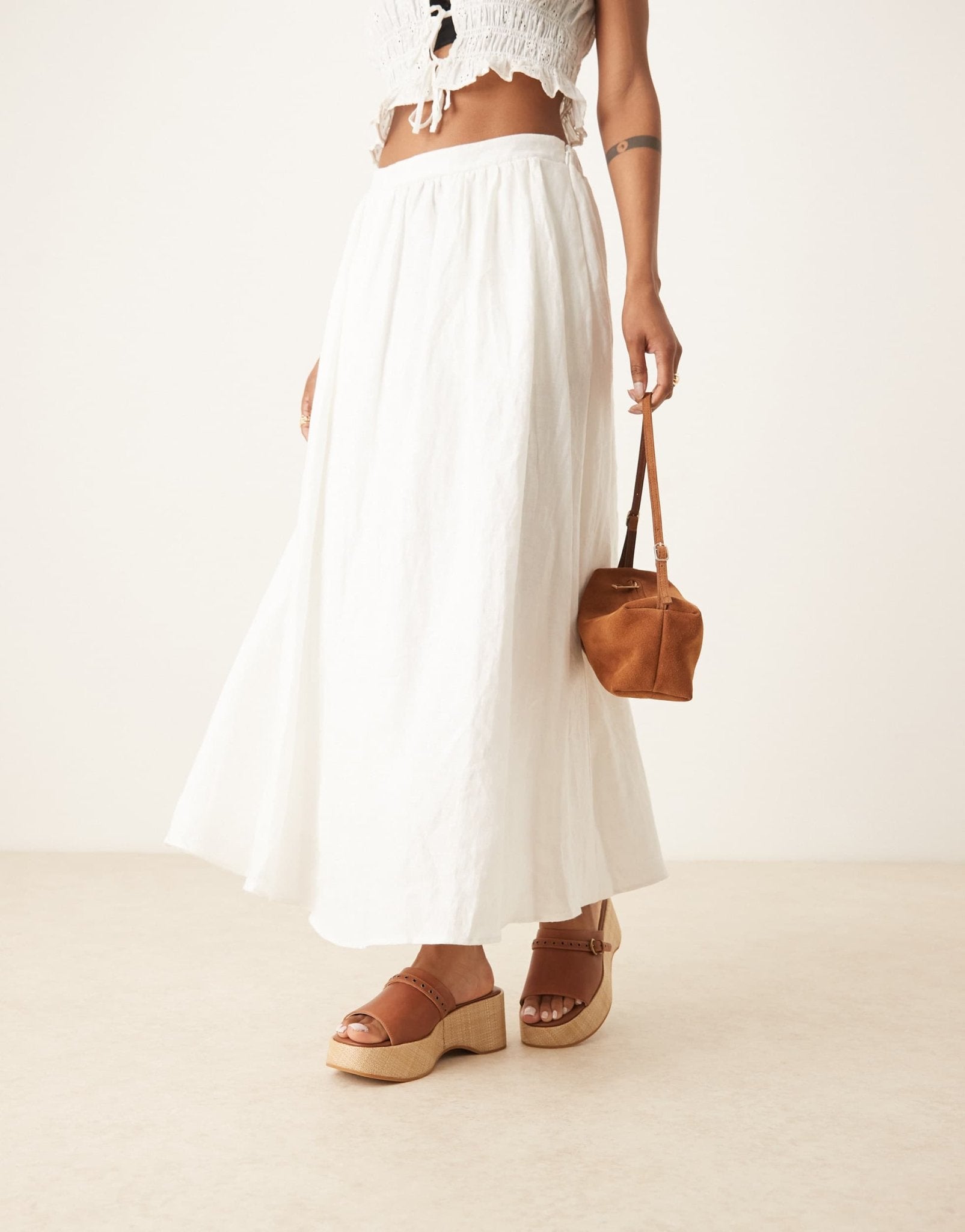 & Other Stories real leather mule clog sandals in brown - ASOS Sample Sale
